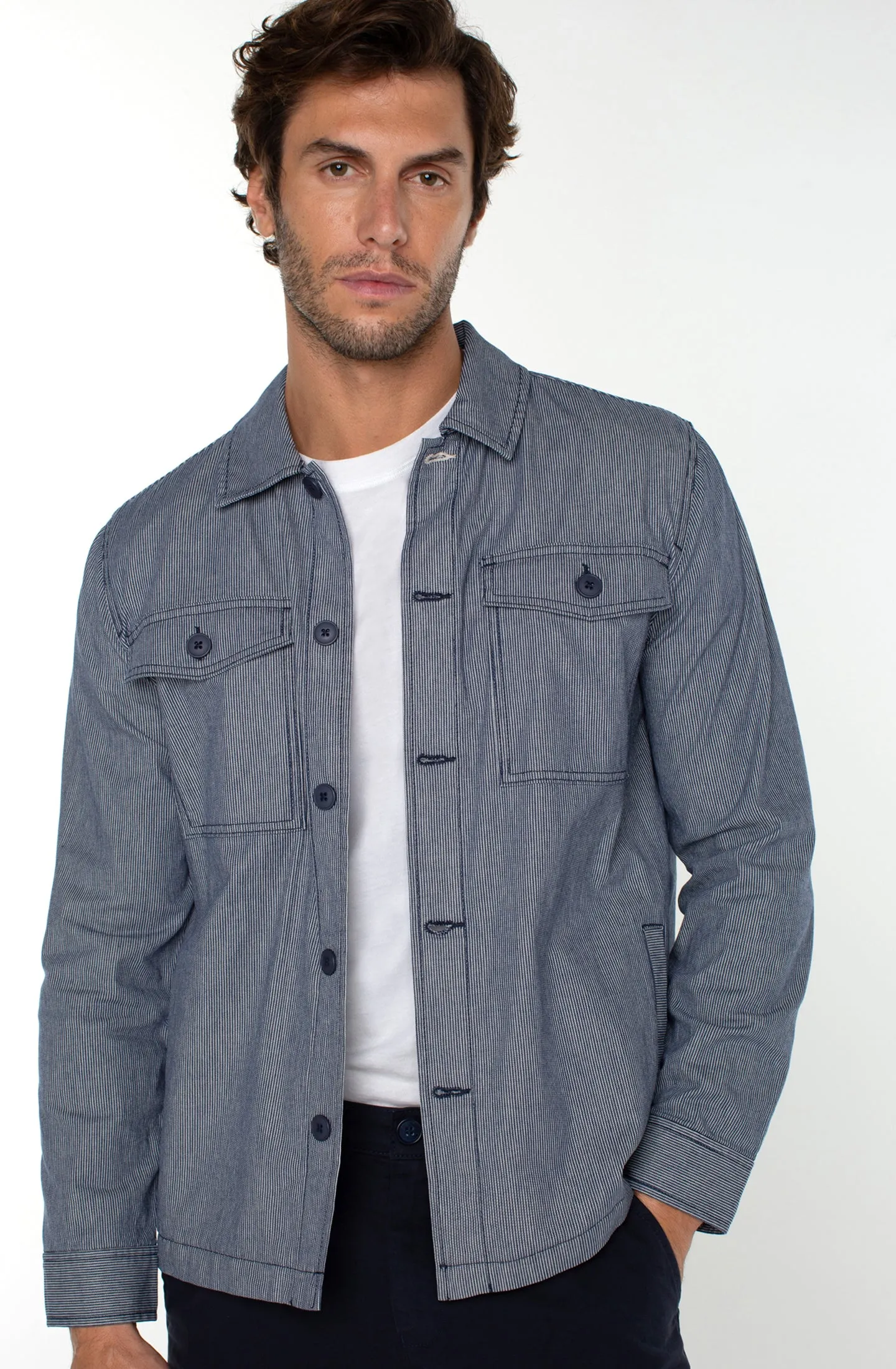 OVERSHIRT WITH FLAP POCKETS sold by Liverpool Jeans Company product image thumbnail 5
