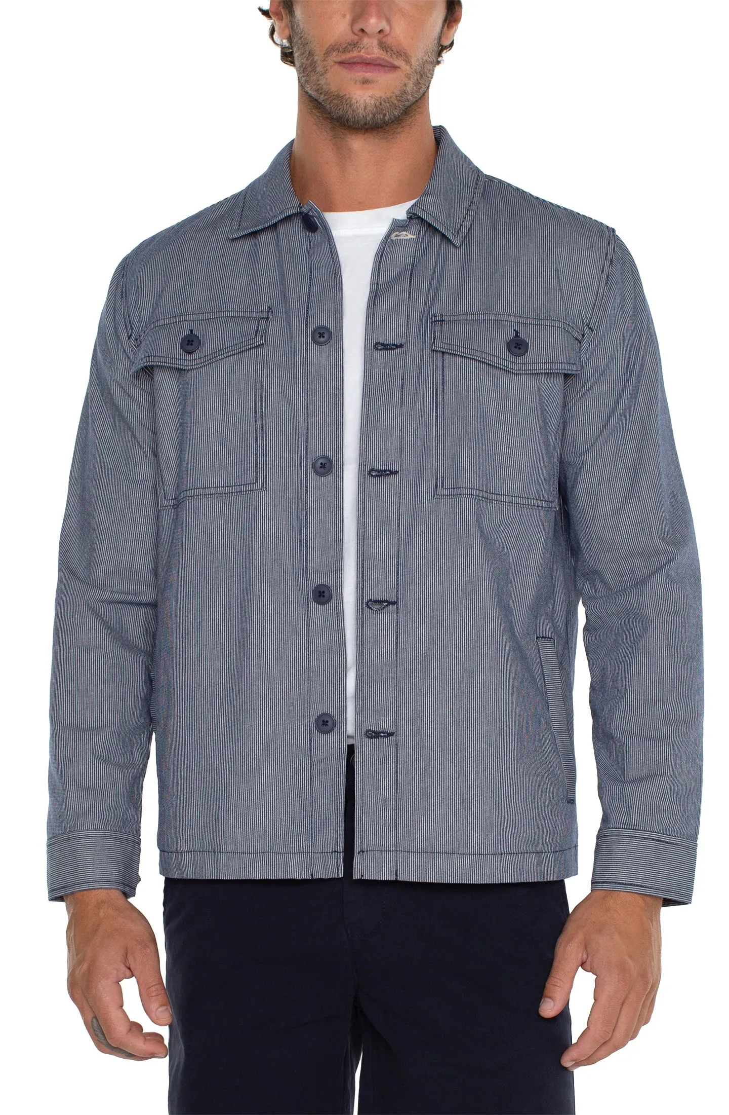 OVERSHIRT WITH FLAP POCKETS sold by Liverpool Jeans Company product image thumbnail 3