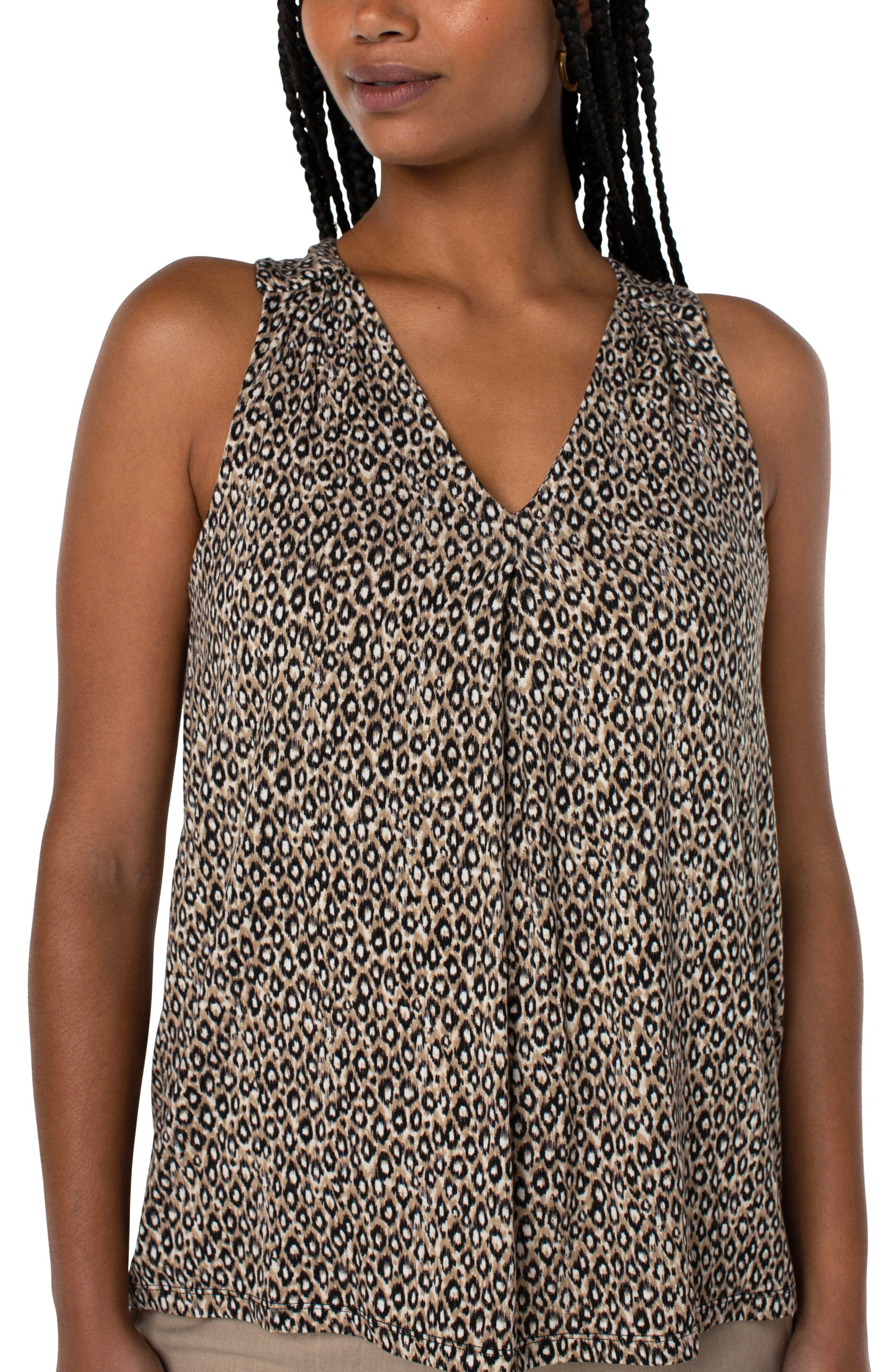SLEEVELESS V-NECK KNIT TOP sold by Liverpool Jeans Company product image thumbnail 3