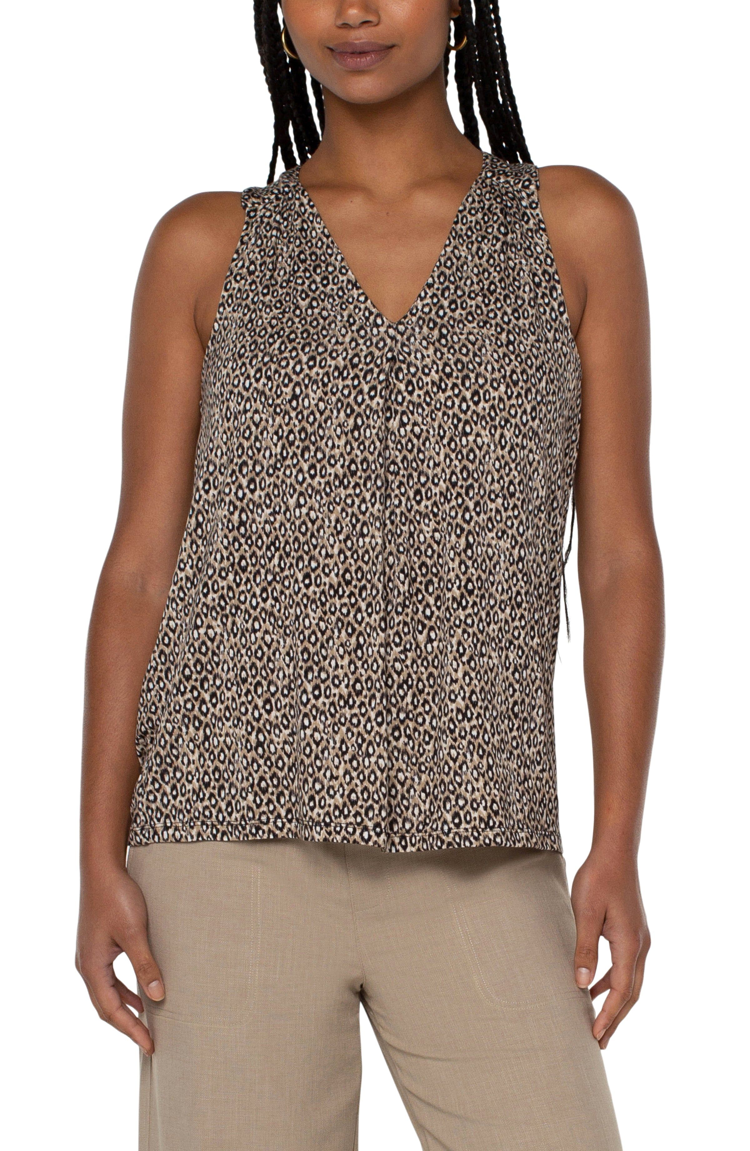 SLEEVELESS V-NECK KNIT TOP sold by Liverpool Jeans Company