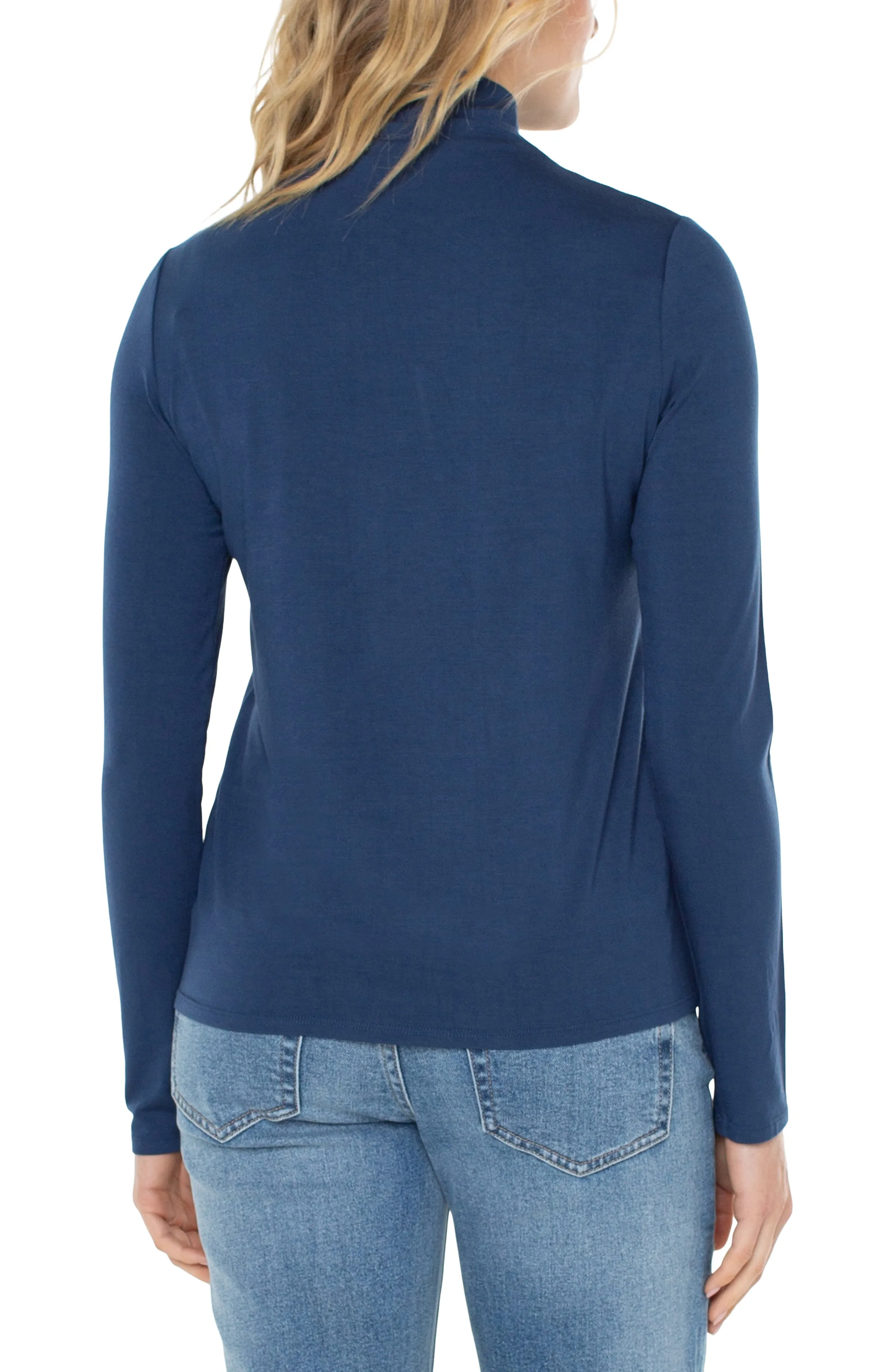 MOCK NECK LONG SLEEVE KNIT TOP sold by Liverpool Jeans Company product image thumbnail 2