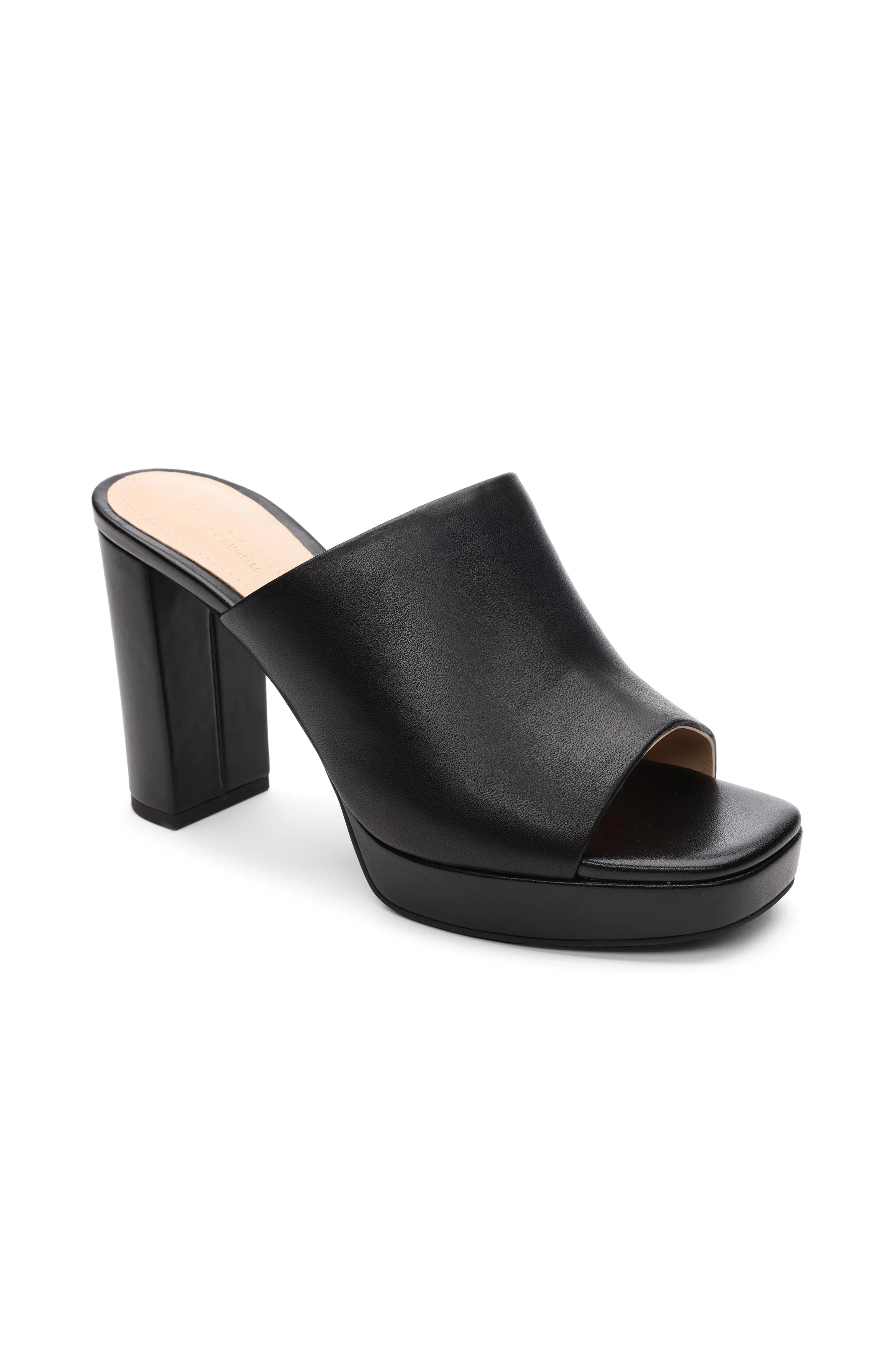 CARSON HIGH BLOCK HEEL MULE sold by Liverpool Jeans Company