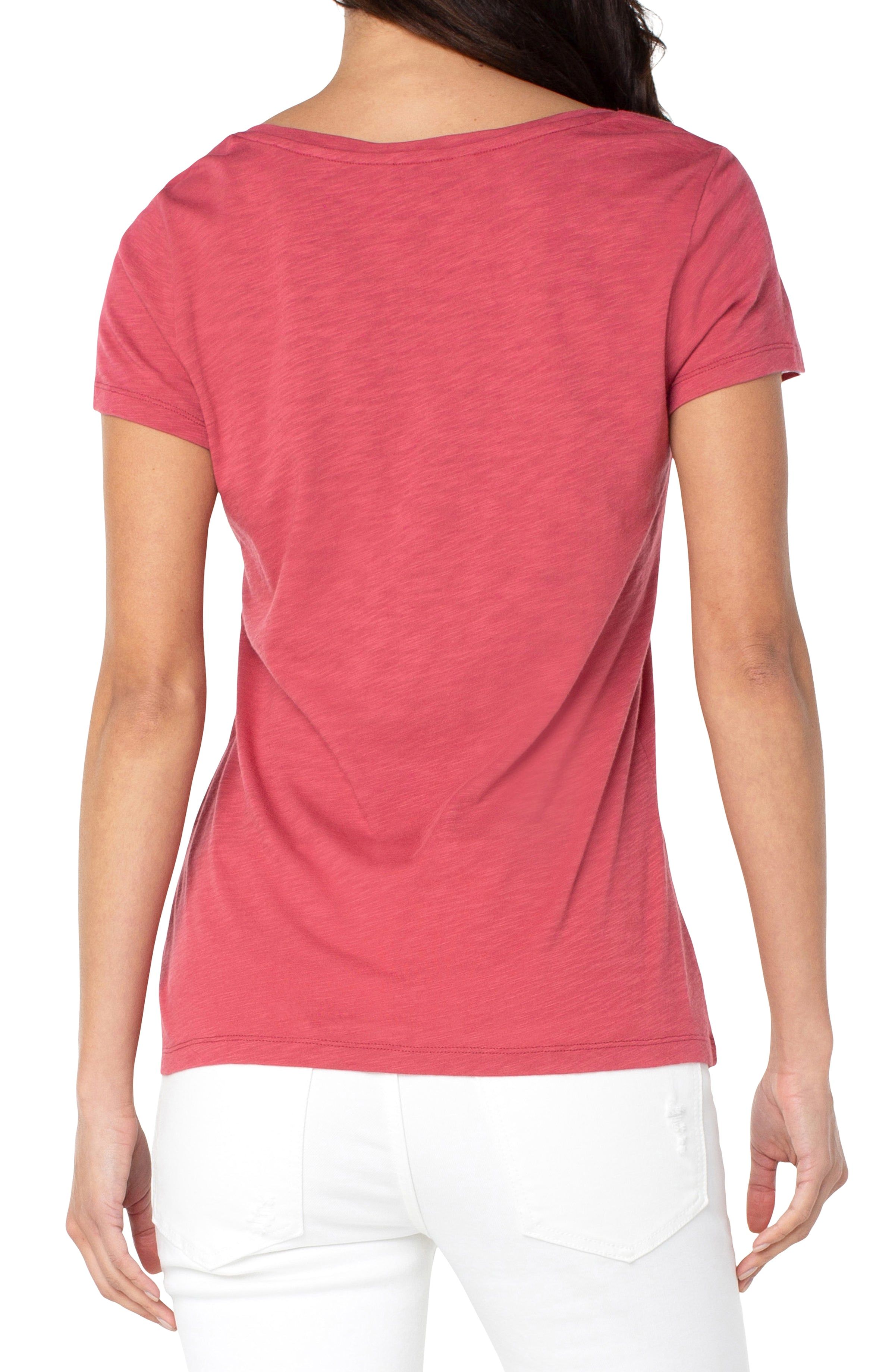V-NECK SLUB KNIT TEE sold by Liverpool Jeans Company product image thumbnail 2