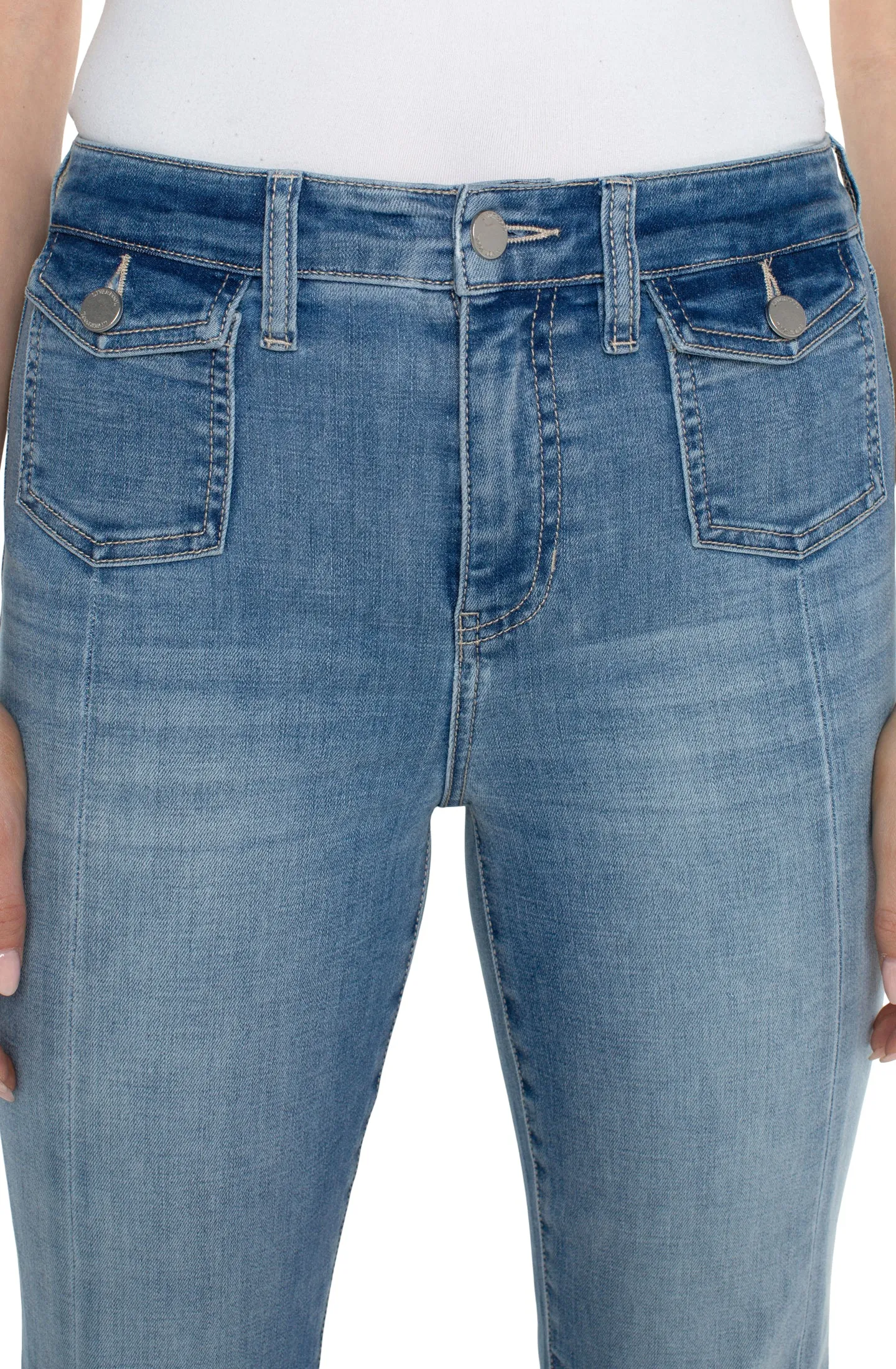 ECO HANNAH FLARE WITH FLAP FRONT POCKETS sold by Liverpool Jeans Company product image thumbnail 4