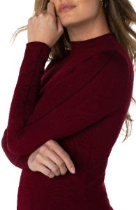 MOCK NECK ROLLED HEM LONG SLEEVE SWEATER sold by Liverpool Jeans Company