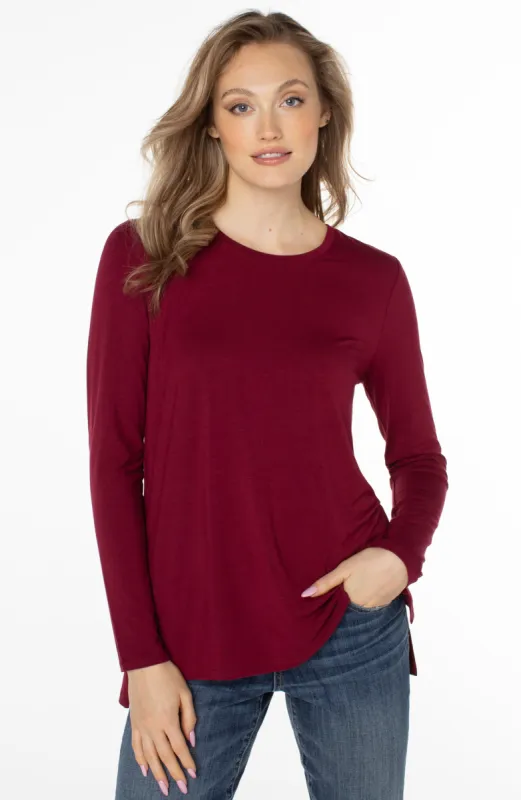 PETITE LONG SLEEVE SCOOP NECK TEE sold by Liverpool Jeans Company