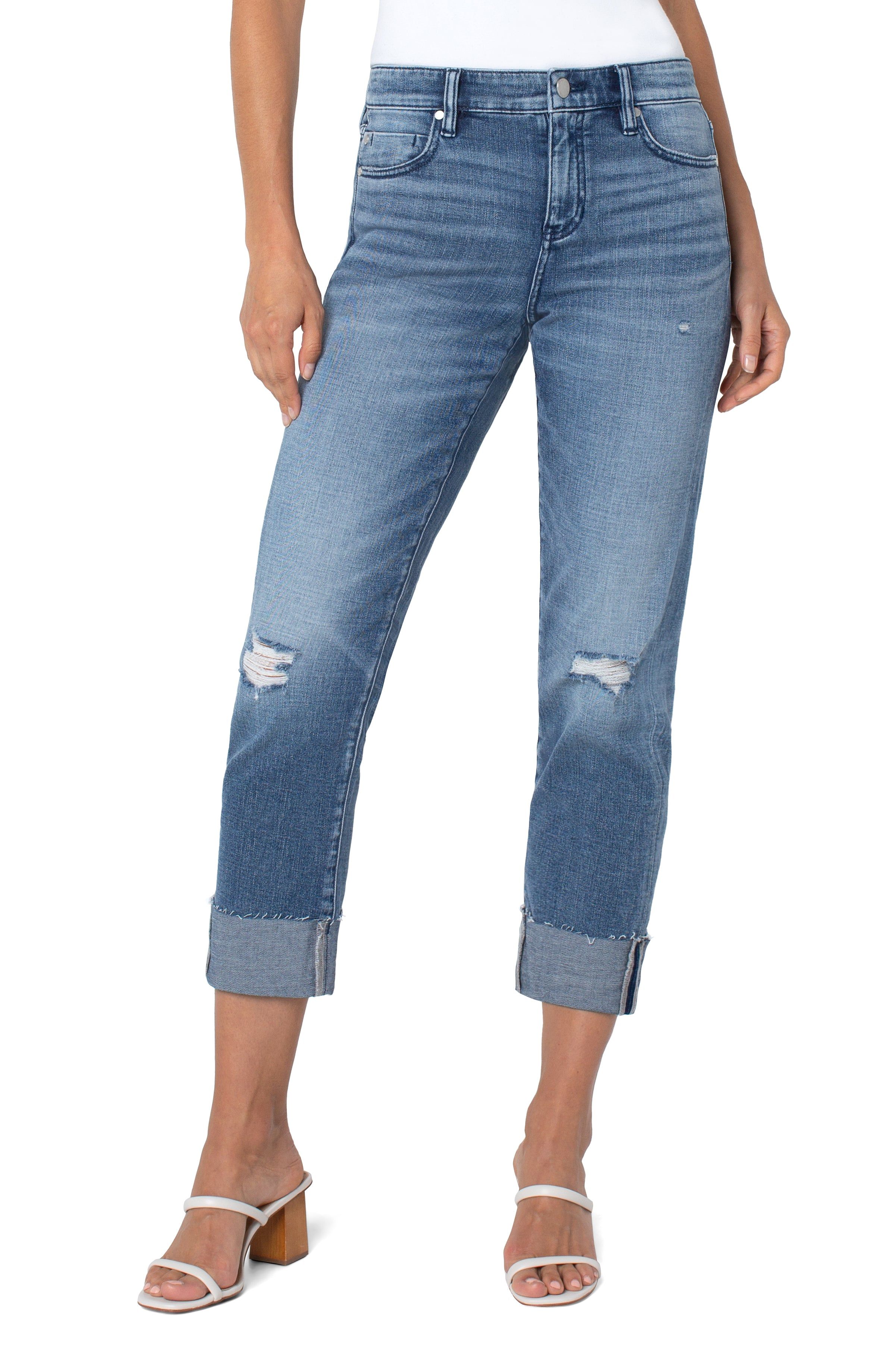 MARLEY GIRLFRIEND WITH RAW CUT CUFF sold by Liverpool Jeans Company