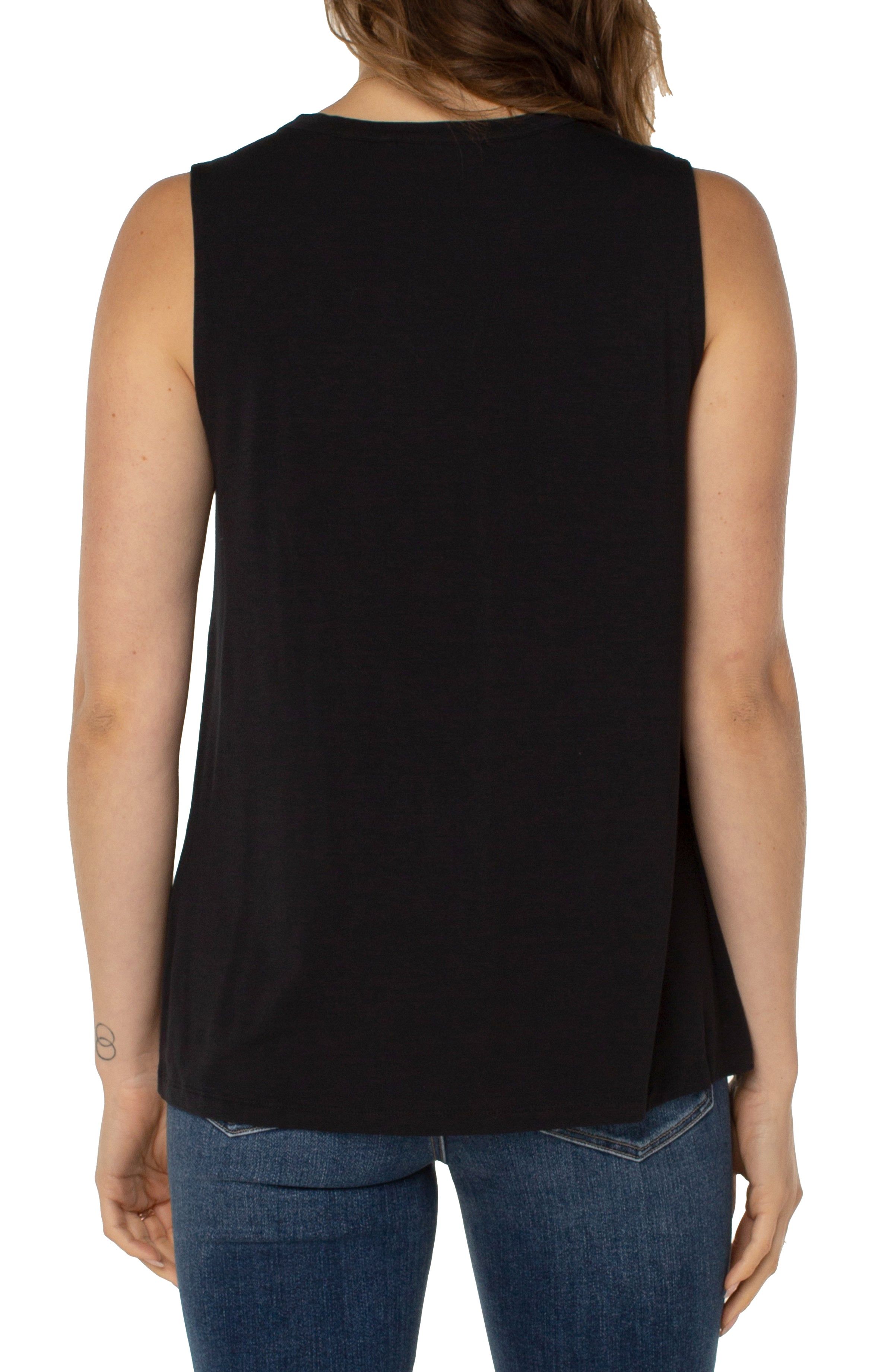 PETITE SLEEVELESS V-NECK KNIT TOP sold by Liverpool Jeans Company product image thumbnail 2
