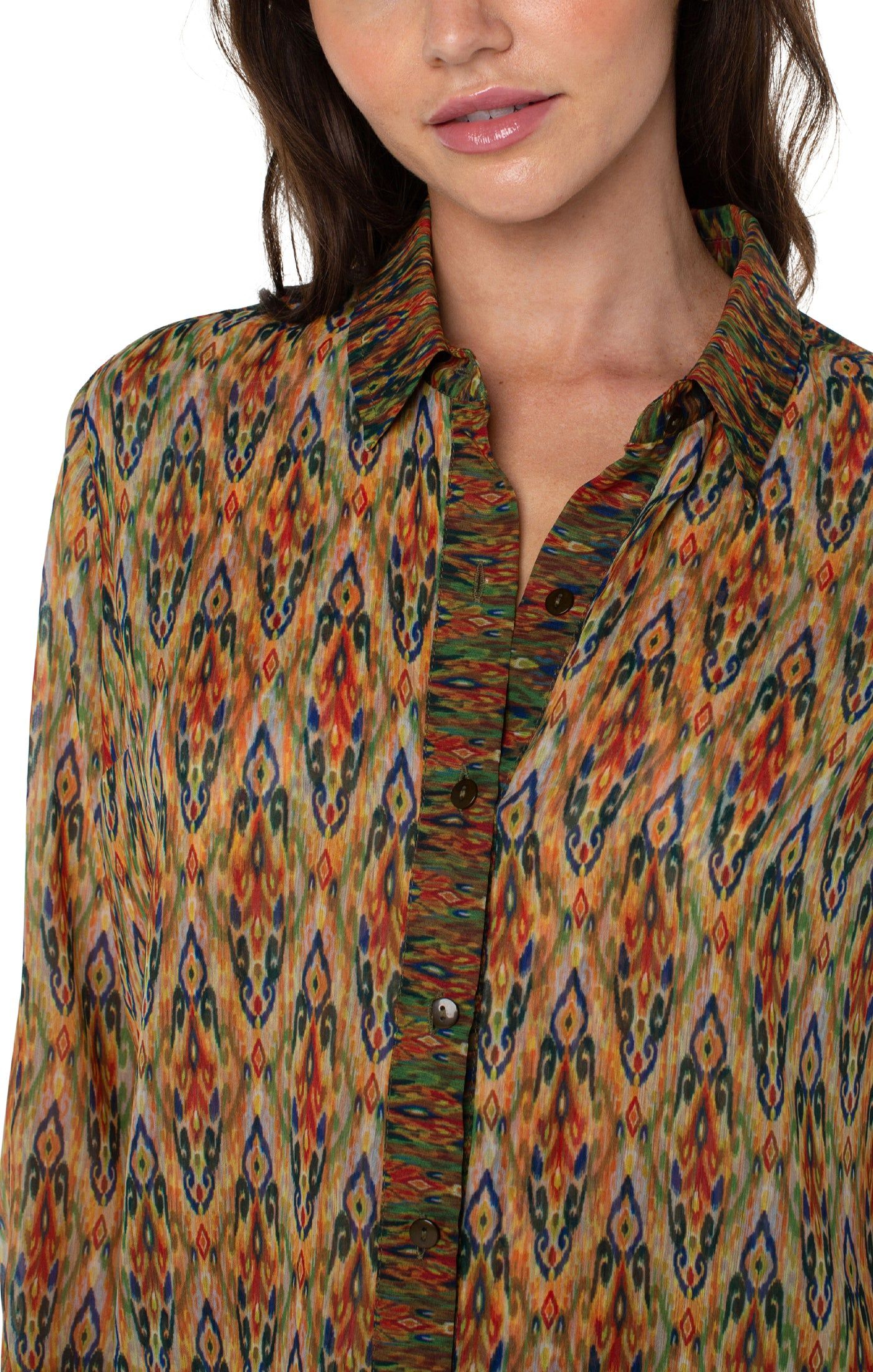 LONG SLEEVE BUTTON UP WOVEN SHIRT sold by Liverpool Jeans Company product image thumbnail 3