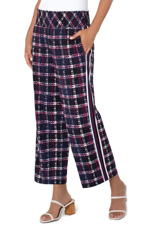 WIDE LEG CROP WITH SMOCKED WAISTBAND made by Liverpool Jeans Company