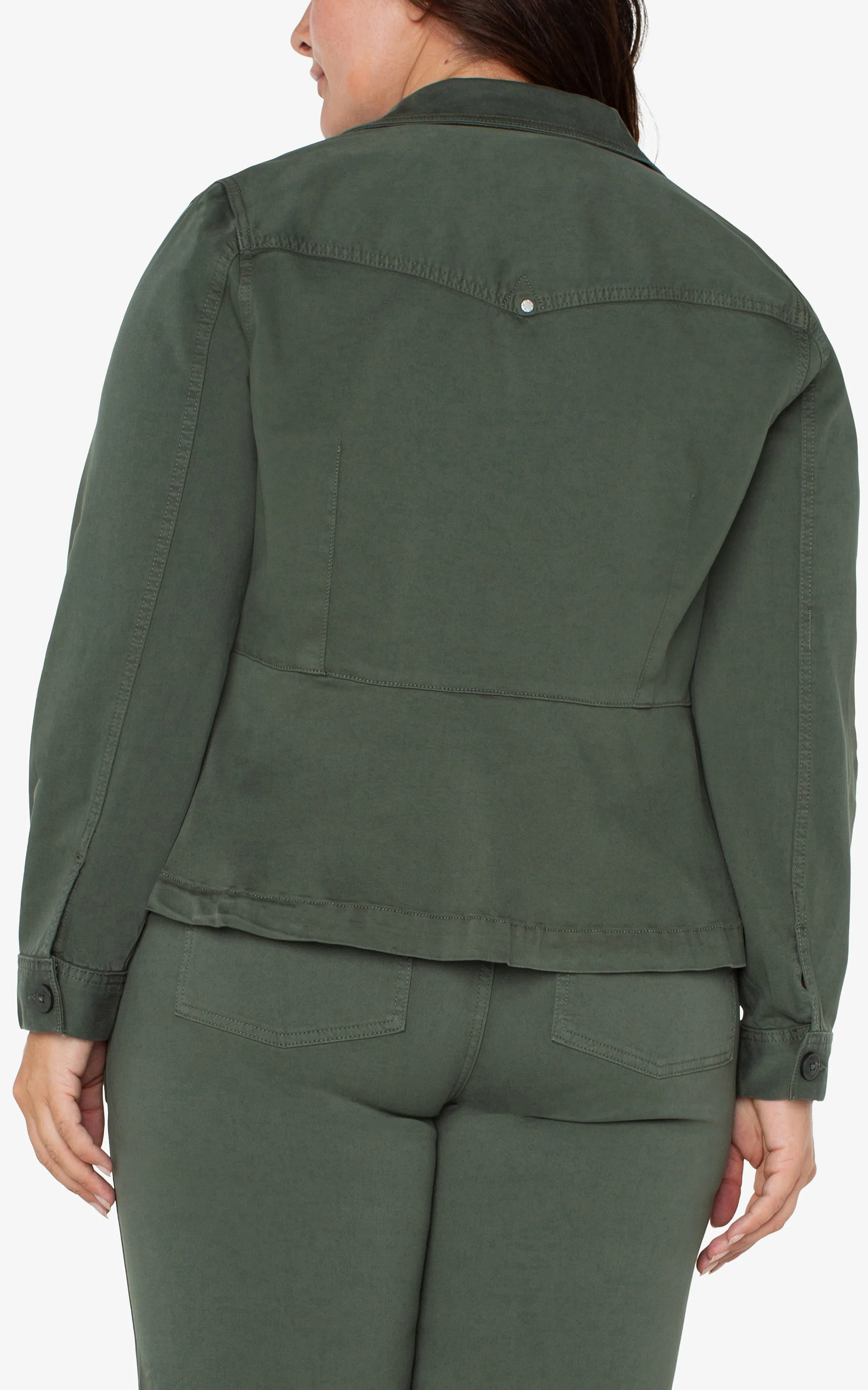 TRUCKER JACKET WITH PEPLUM HEM sold by Liverpool Jeans Company product image thumbnail 2