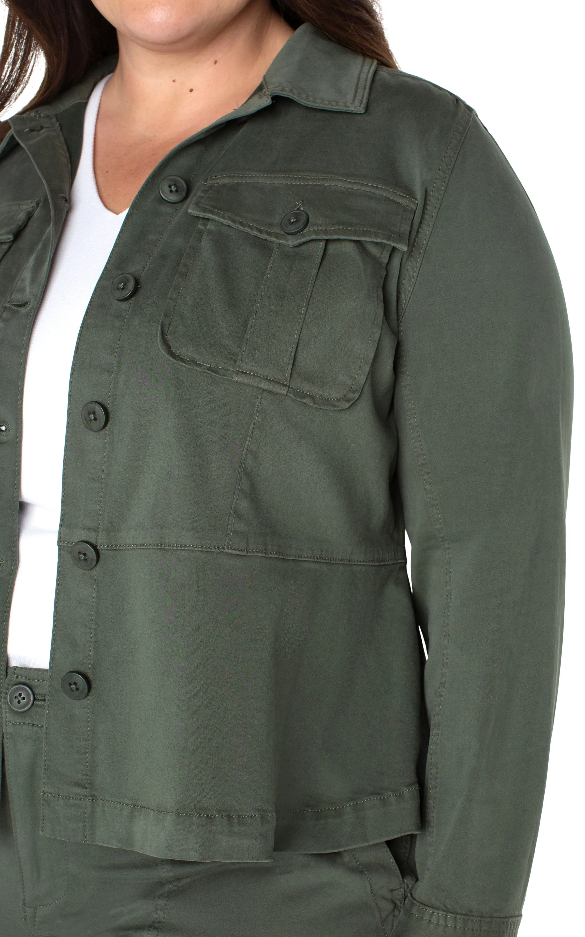 TRUCKER JACKET WITH PEPLUM HEM sold by Liverpool Jeans Company product image thumbnail 3