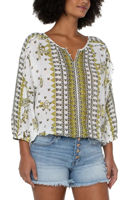 RUFFLE SLEEVE DOLMAN POPOVER sold by Liverpool Jeans Company