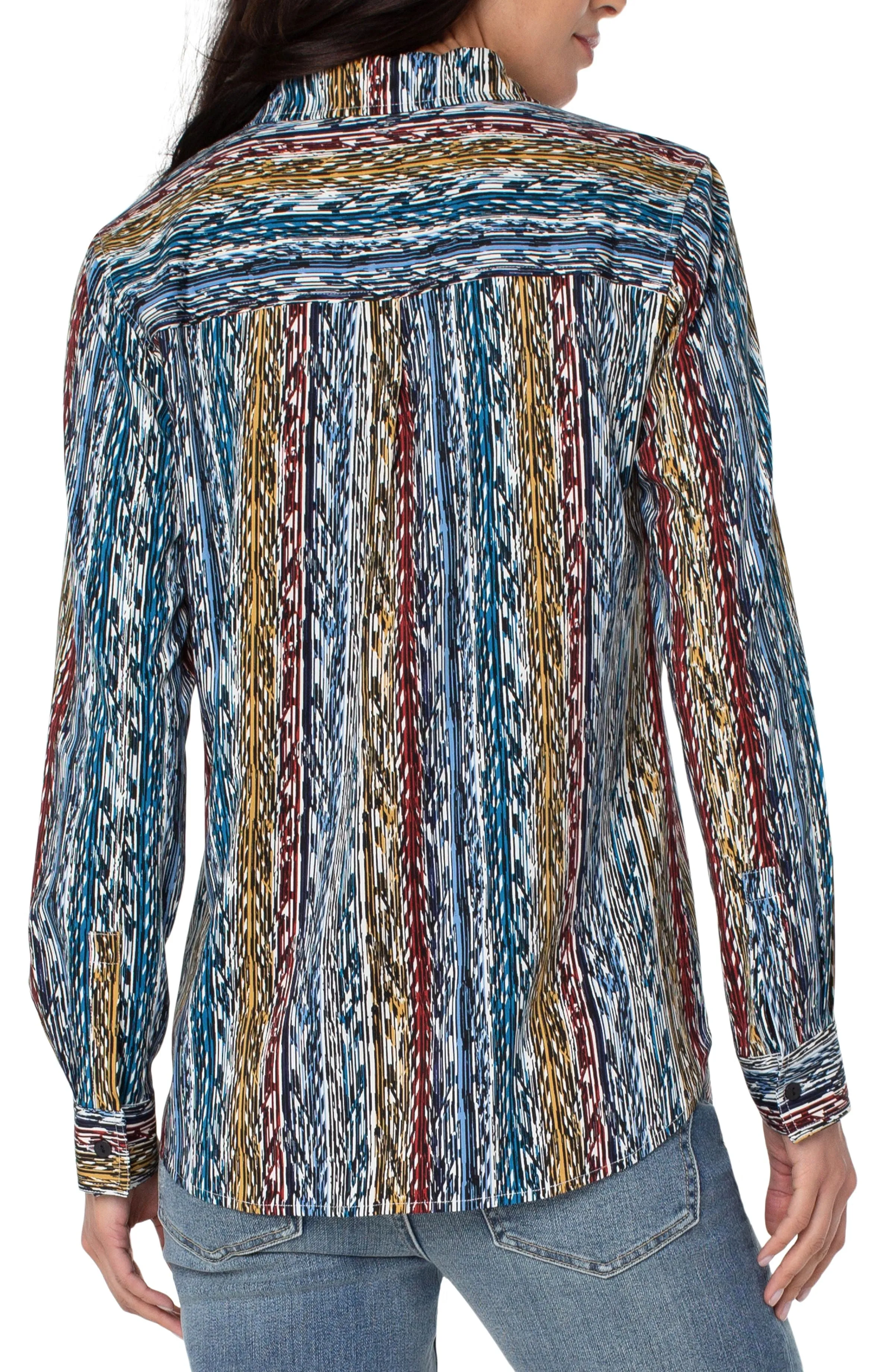 PETITE BUTTON FRONT BLOUSE sold by Liverpool Jeans Company product image thumbnail 3