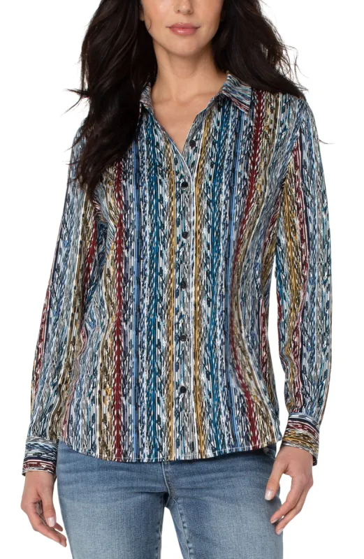 PETITE BUTTON FRONT BLOUSE sold by Liverpool Jeans Company