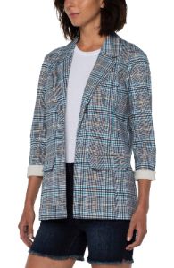 PETITE BOYFRIEND BLAZER WITH PRINCESS DART PATTERN KNIT sold by Liverpool Jeans Company