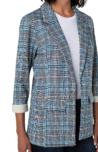 PETITE BOYFRIEND BLAZER WITH PRINCESS DART PATTERN KNIT sold by Liverpool Jeans Company