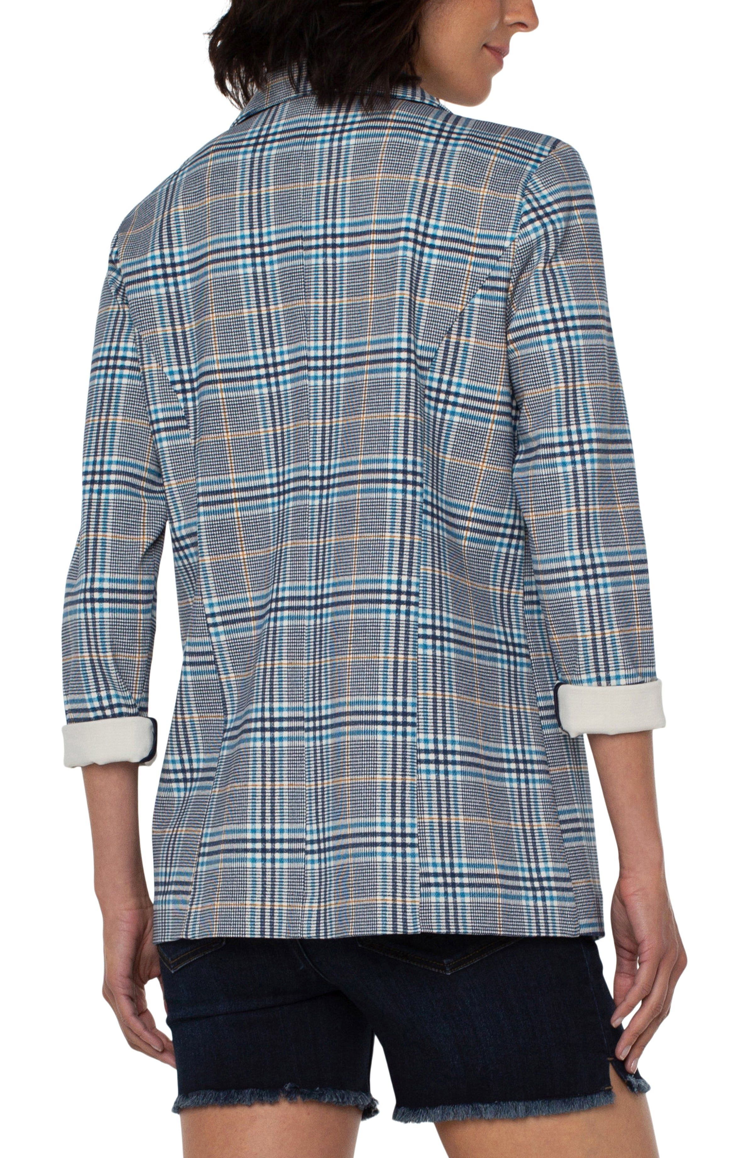 PETITE BOYFRIEND BLAZER WITH PRINCESS DART PATTERN KNIT sold by Liverpool Jeans Company product image thumbnail 2