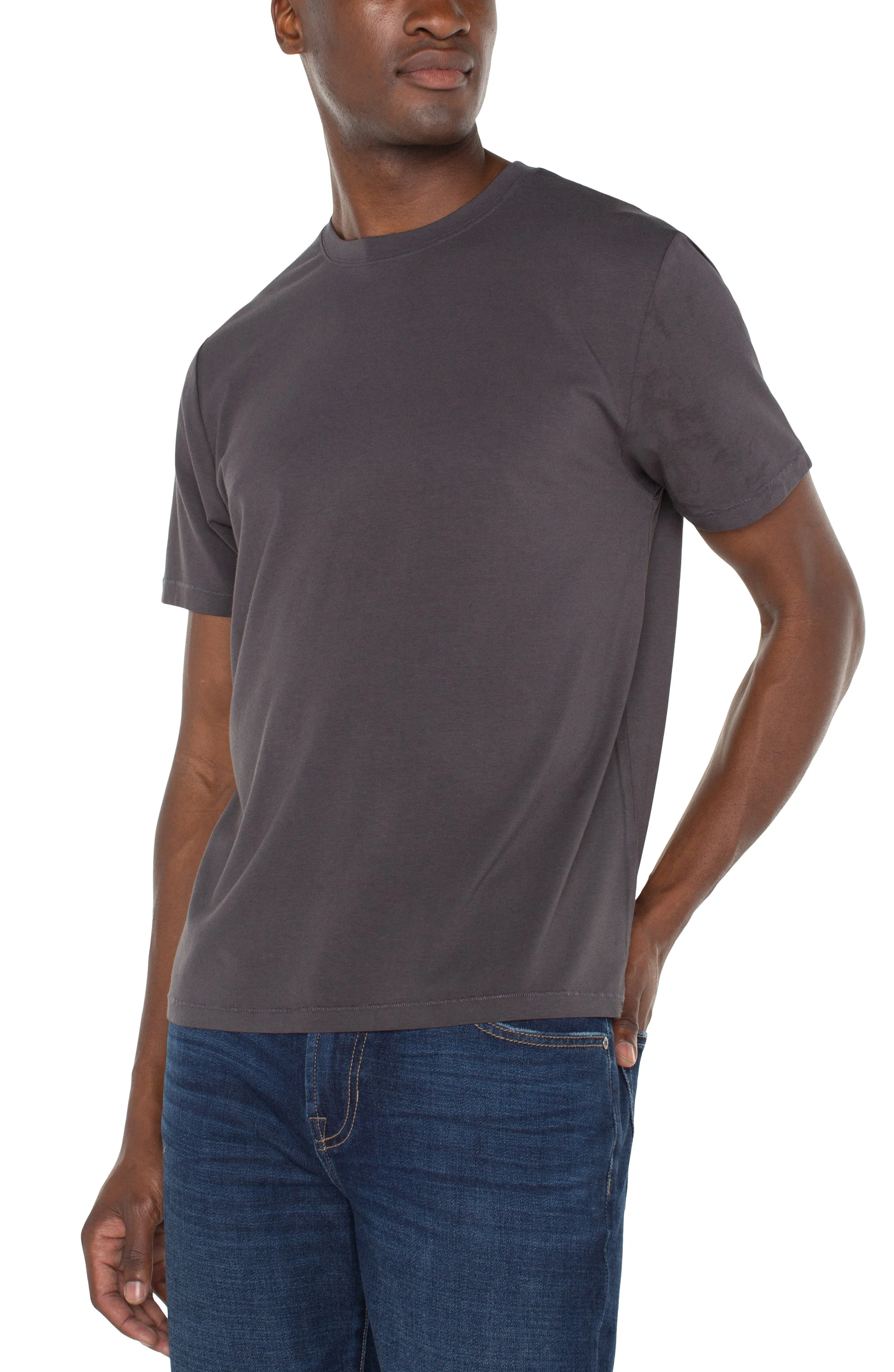 SHORT SLEEVE CREW NECK TEE sold by Liverpool Jeans Company product image thumbnail 4
