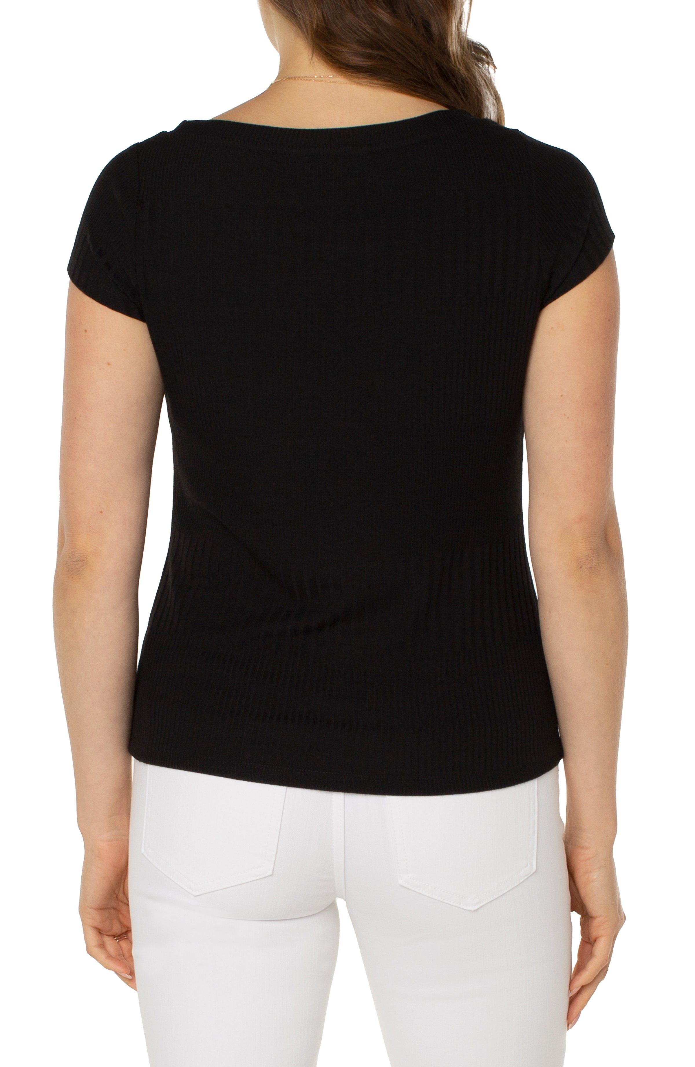 CAP SLEEVE BOAT NECK BABY TEE sold by Liverpool Jeans Company product image thumbnail 3