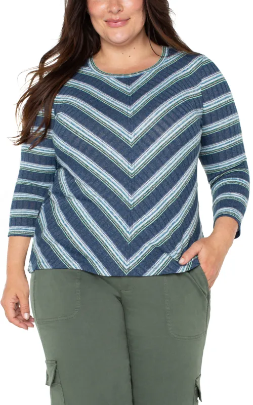 3/4 SLEEVE SCOOP NECK KNIT TOP sold by Liverpool Jeans Company