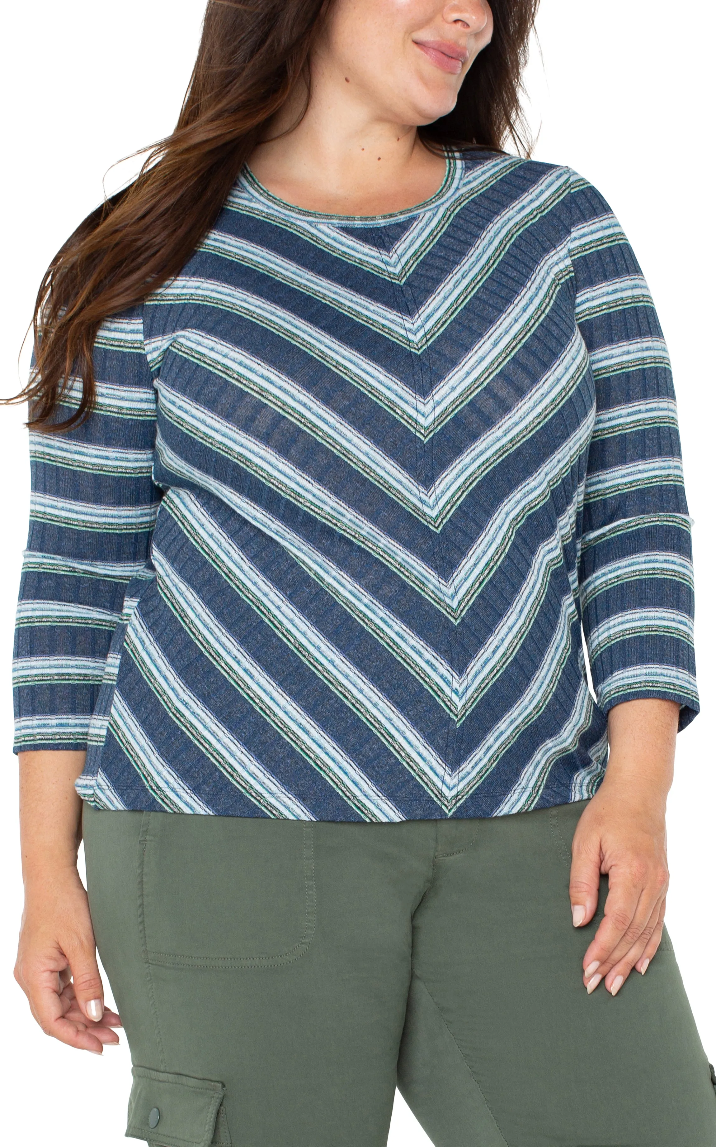 3/4 SLEEVE SCOOP NECK KNIT TOP sold by Liverpool Jeans Company product image thumbnail 4