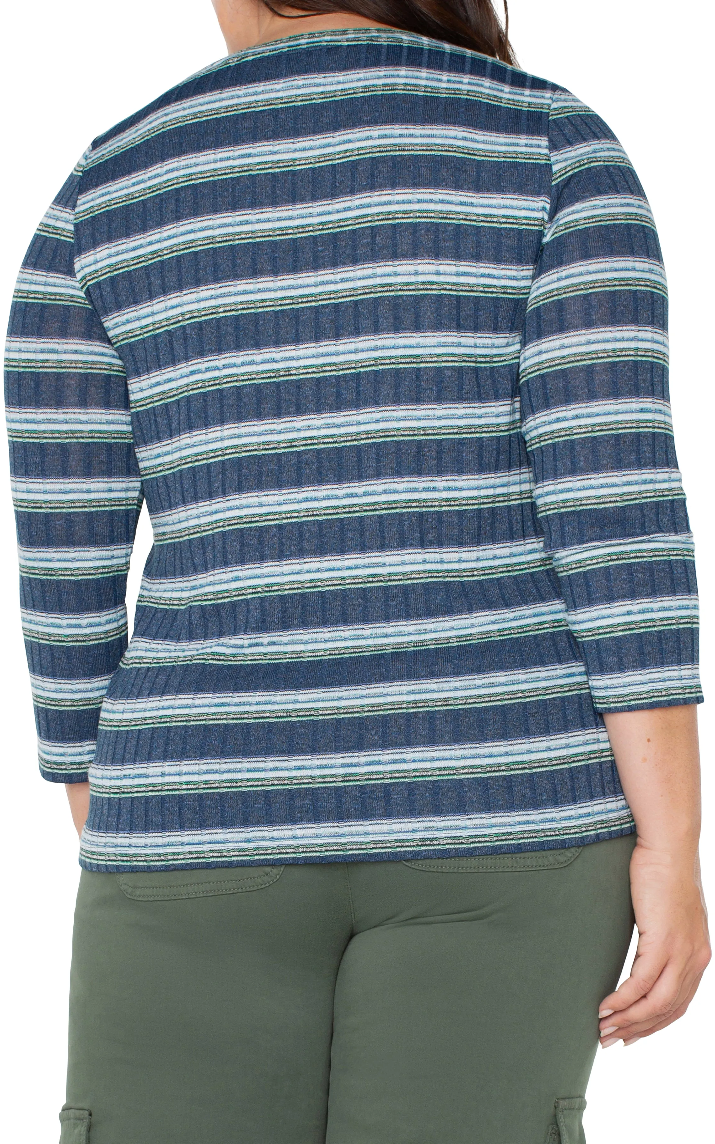 3/4 SLEEVE SCOOP NECK KNIT TOP sold by Liverpool Jeans Company product image thumbnail 2