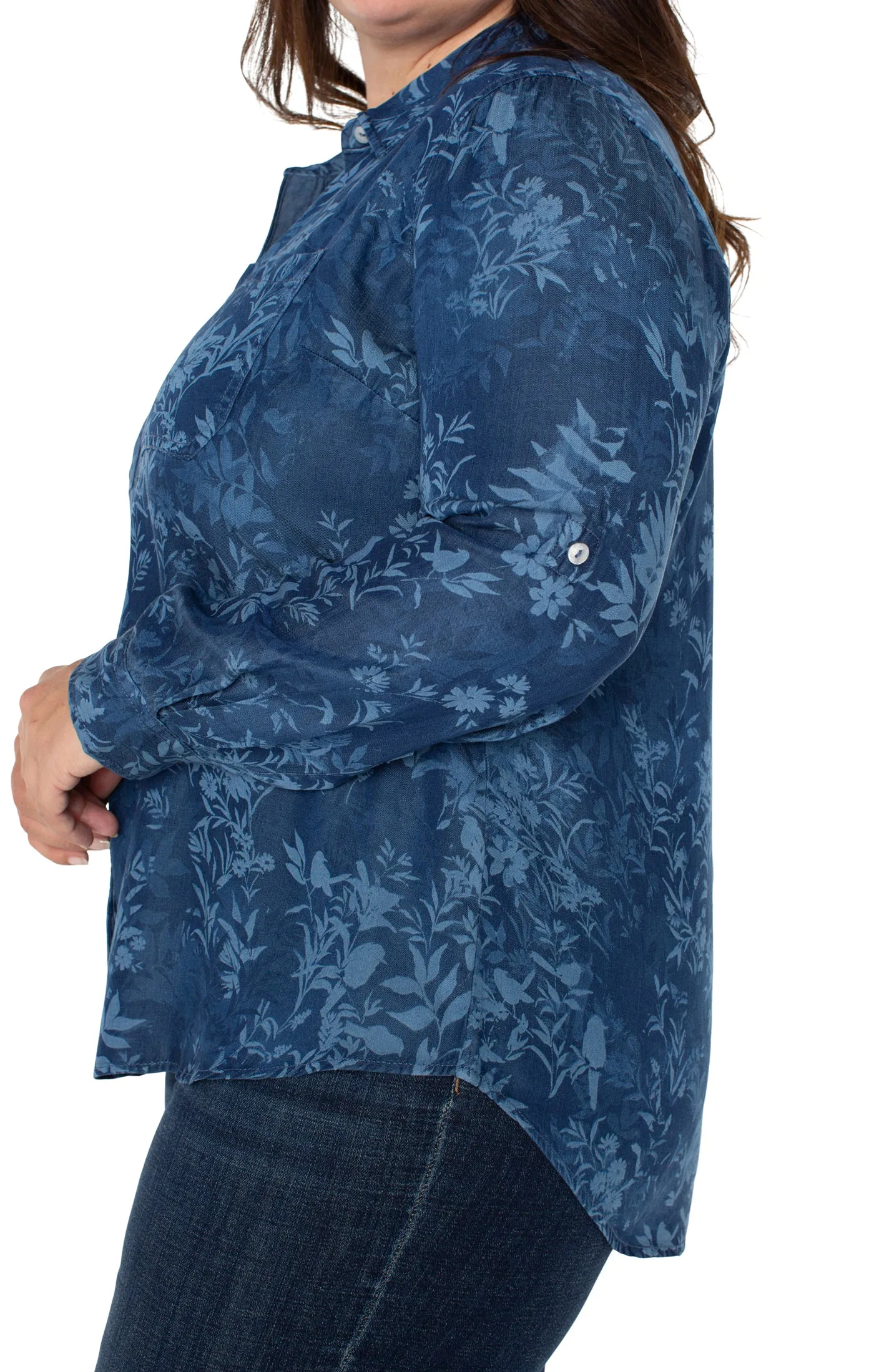 ROLLED SLEEVE BUTTON DOWN SHIRT sold by Liverpool Jeans Company product image thumbnail 4