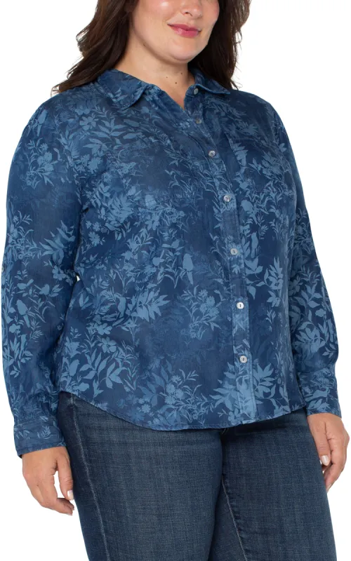 ROLLED SLEEVE BUTTON DOWN SHIRT sold by Liverpool Jeans Company