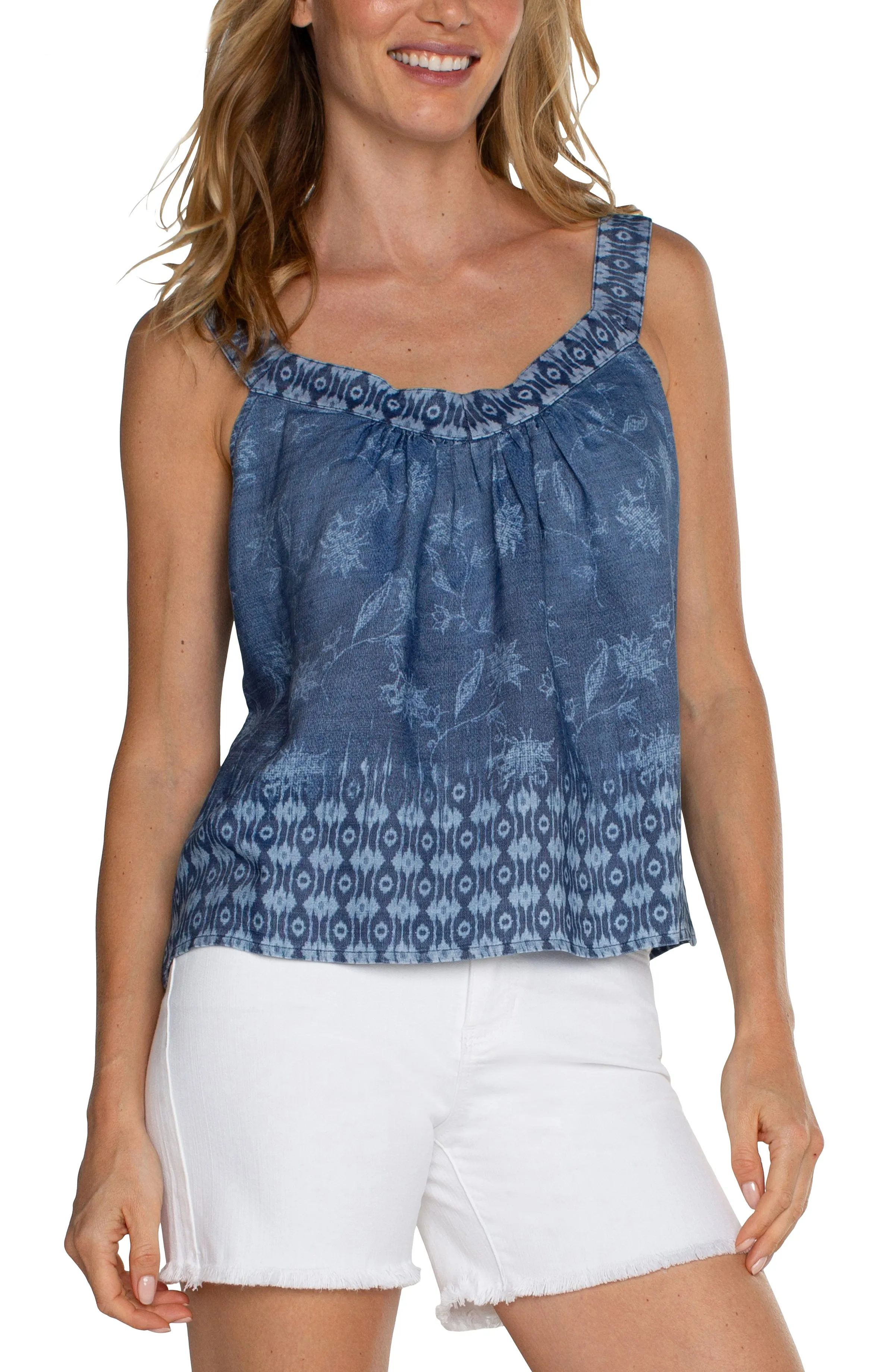 SLEEVELESS V-NECK TOP sold by Liverpool Jeans Company