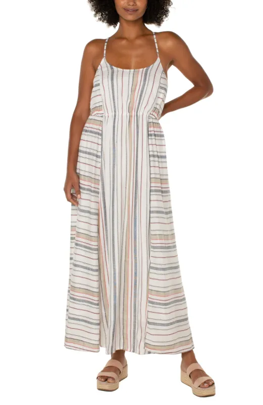 MAXI DRESS WITH SMOCKED BACK sold by Liverpool Jeans Company