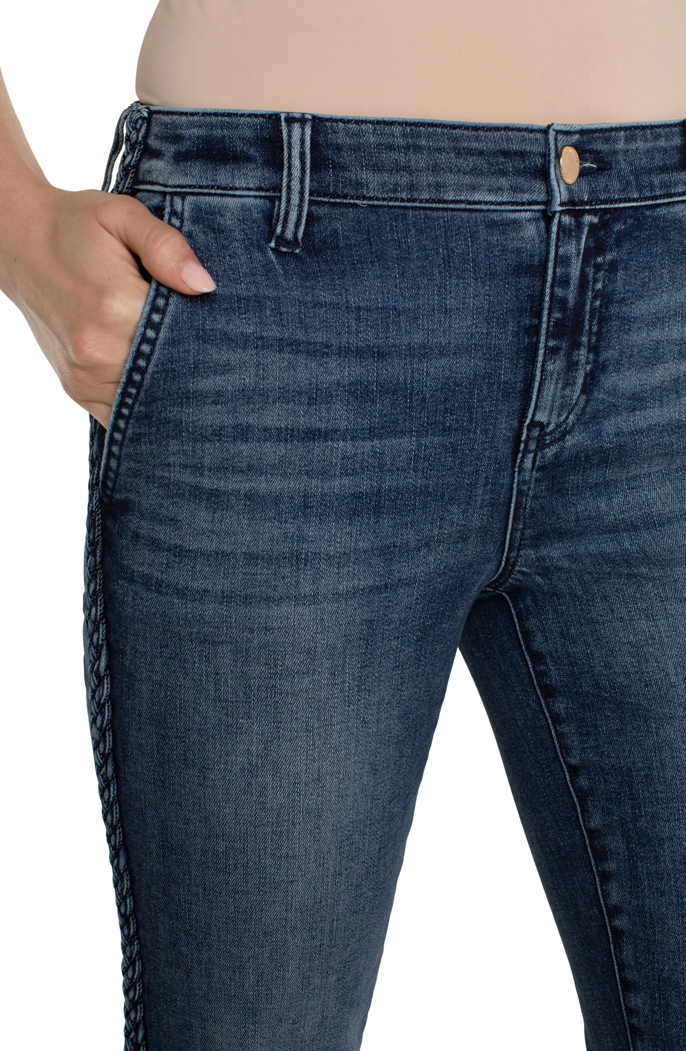 ECO HANNAH FLARE WITH BRAIDED TRIM sold by Liverpool Jeans Company product image thumbnail 3