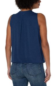SLEEVELESS V-NECK DRAPE FRONT KNIT TOP sold by Liverpool Jeans Company