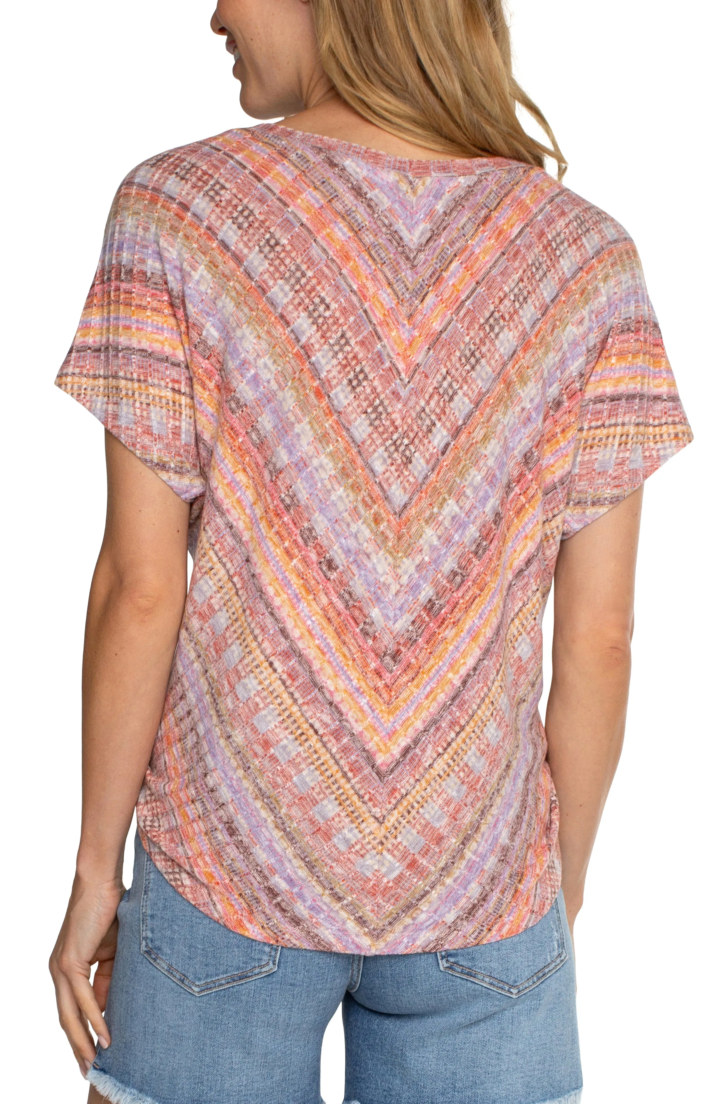 BOAT NECK TEE WITH TWISTED FRONT DETAIL sold by Liverpool Jeans Company product image thumbnail 2