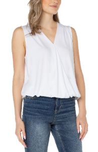 SLEEVELESS V-NECK DRAPE FRONT KNIT TOP sold by Liverpool Jeans Company
