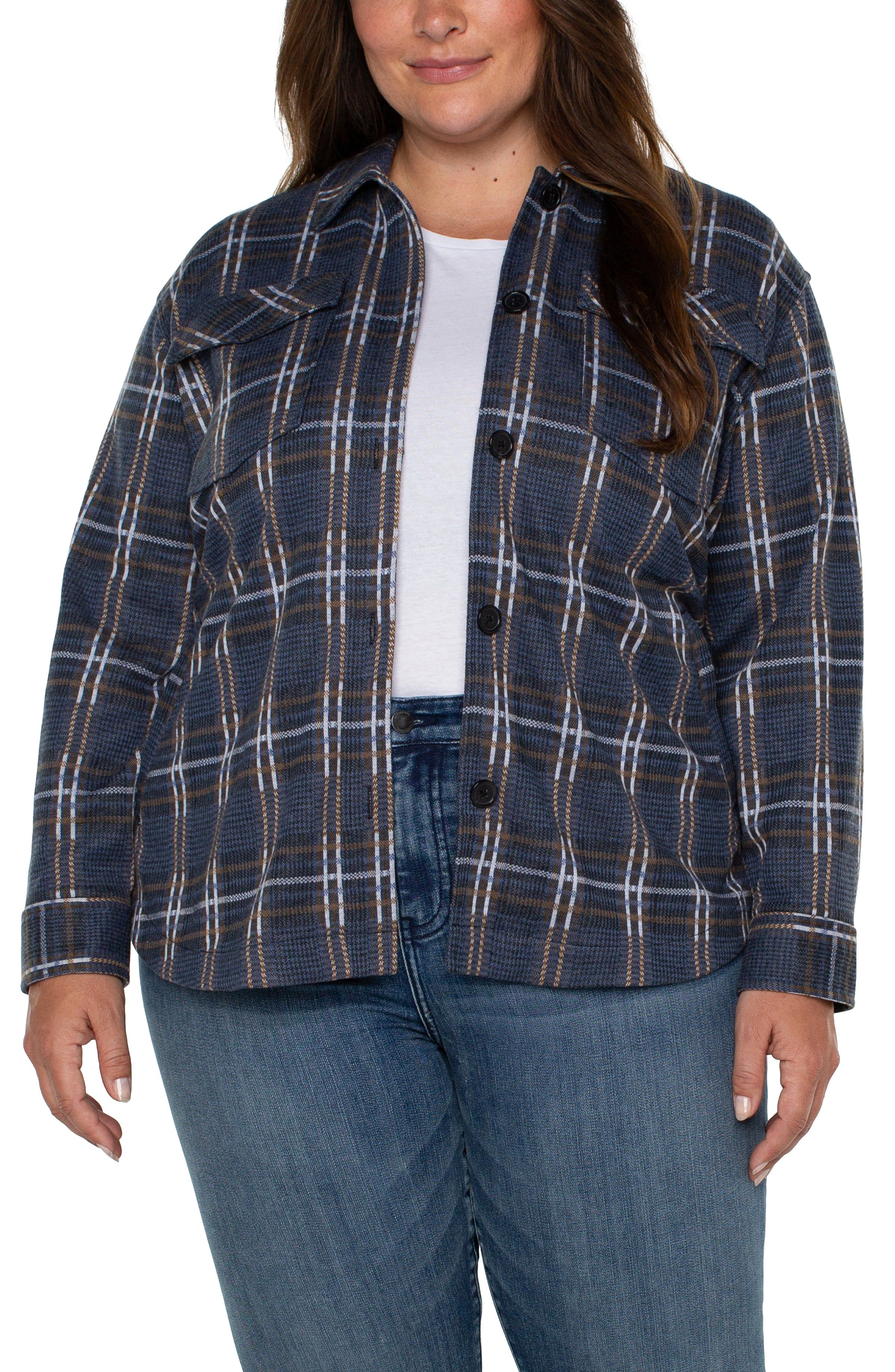 BELTED SHIRT JACKET sold by Liverpool Jeans Company product image thumbnail 2