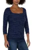 SQUARE NECK 3/4 SLEEVE KNIT TOP sold by Liverpool Jeans Company