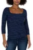 SQUARE NECK 3/4 SLEEVE KNIT TOP sold by Liverpool Jeans Company