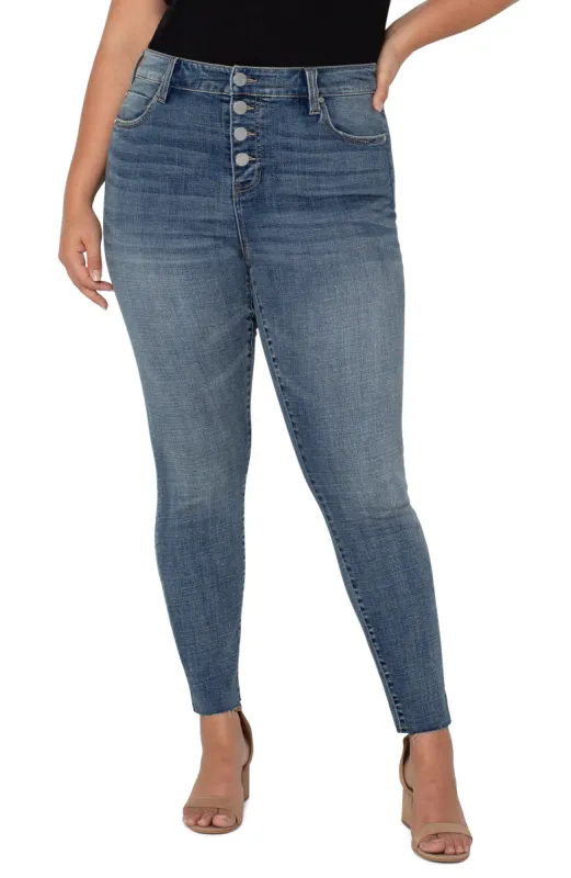 ABBY HI-RISE ANKLE SKINNY WITH EXPOSED BUTTONS sold by Liverpool Jeans Company