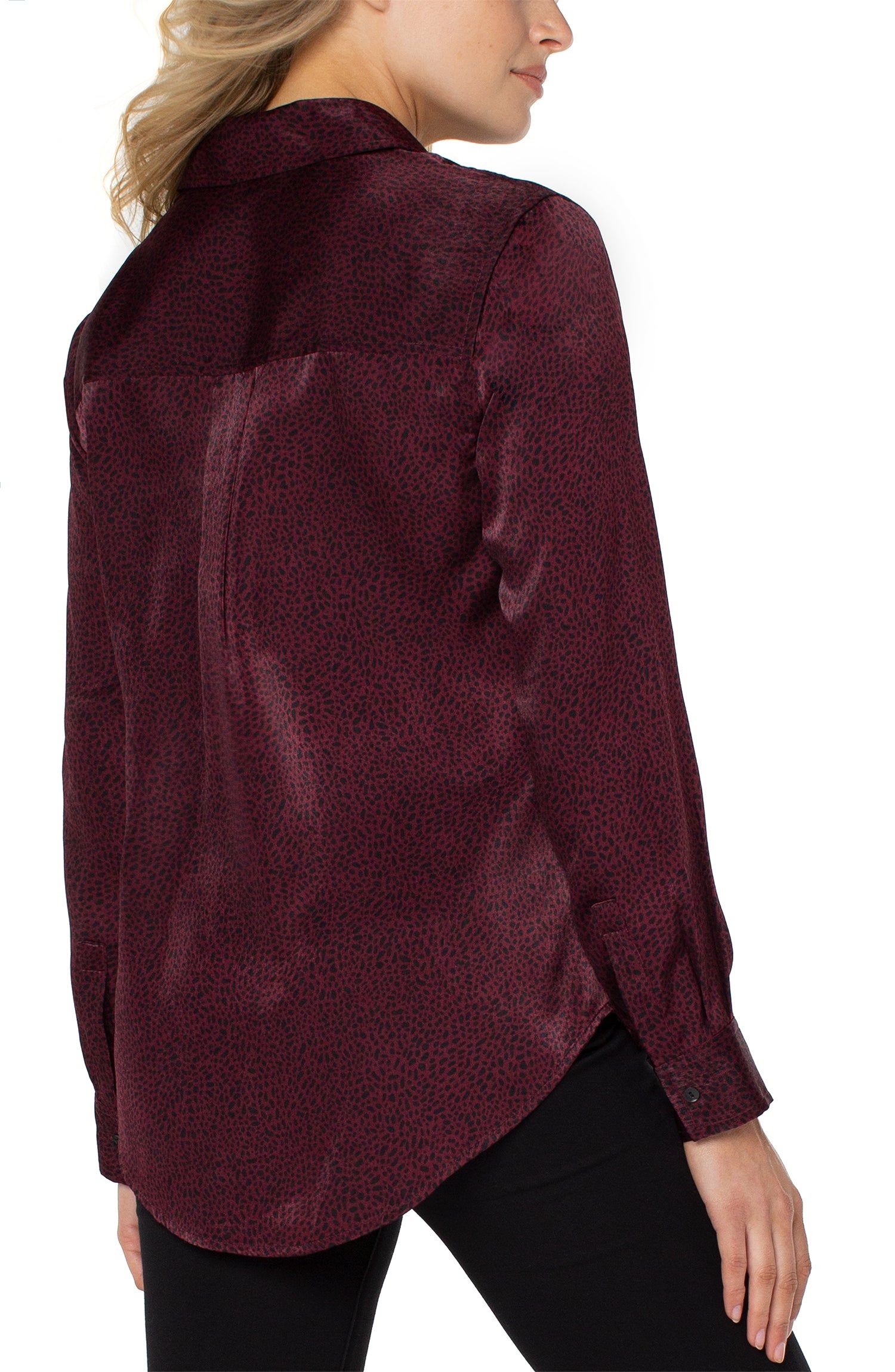 BUTTON UP WOVEN BLOUSE sold by Liverpool Jeans Company product image thumbnail 2