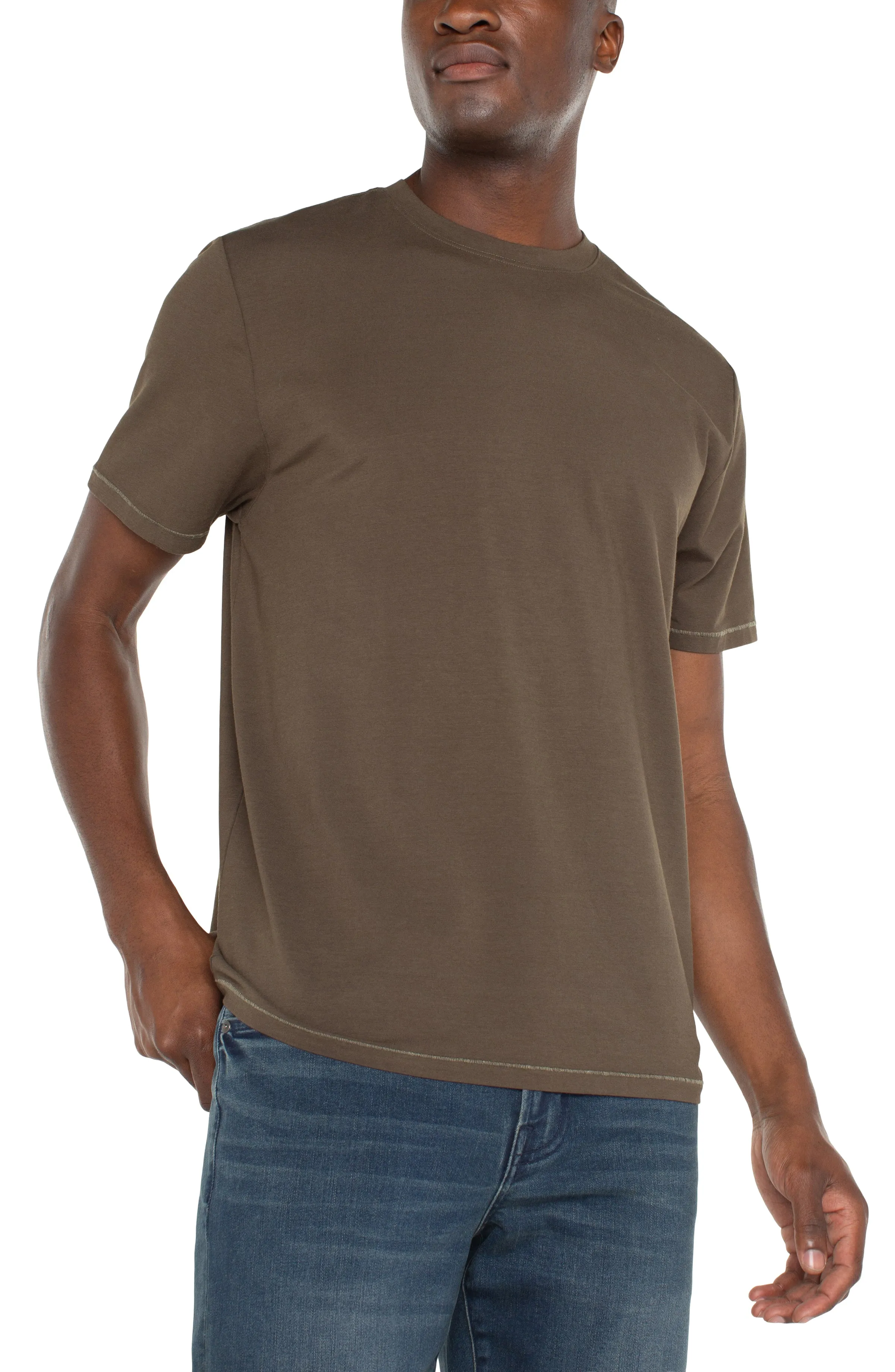 SHORT SLEEVE CREW NECK TEE sold by Liverpool Jeans Company product image thumbnail 4