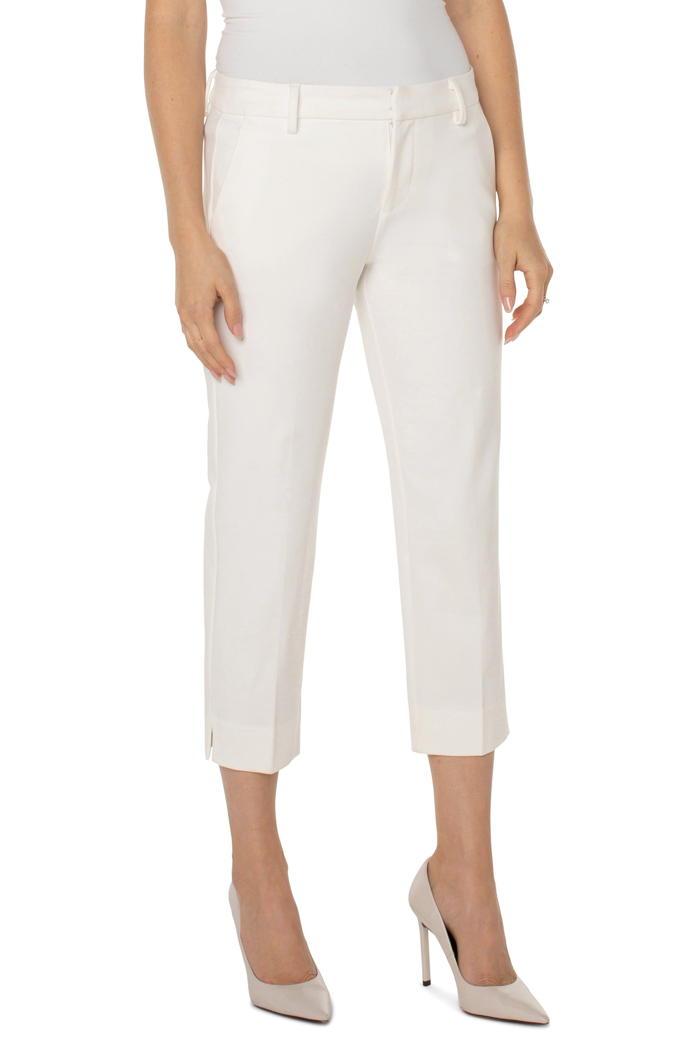 KELSEY CROP TROUSER WITH SIDE SLIT sold by Liverpool Jeans Company