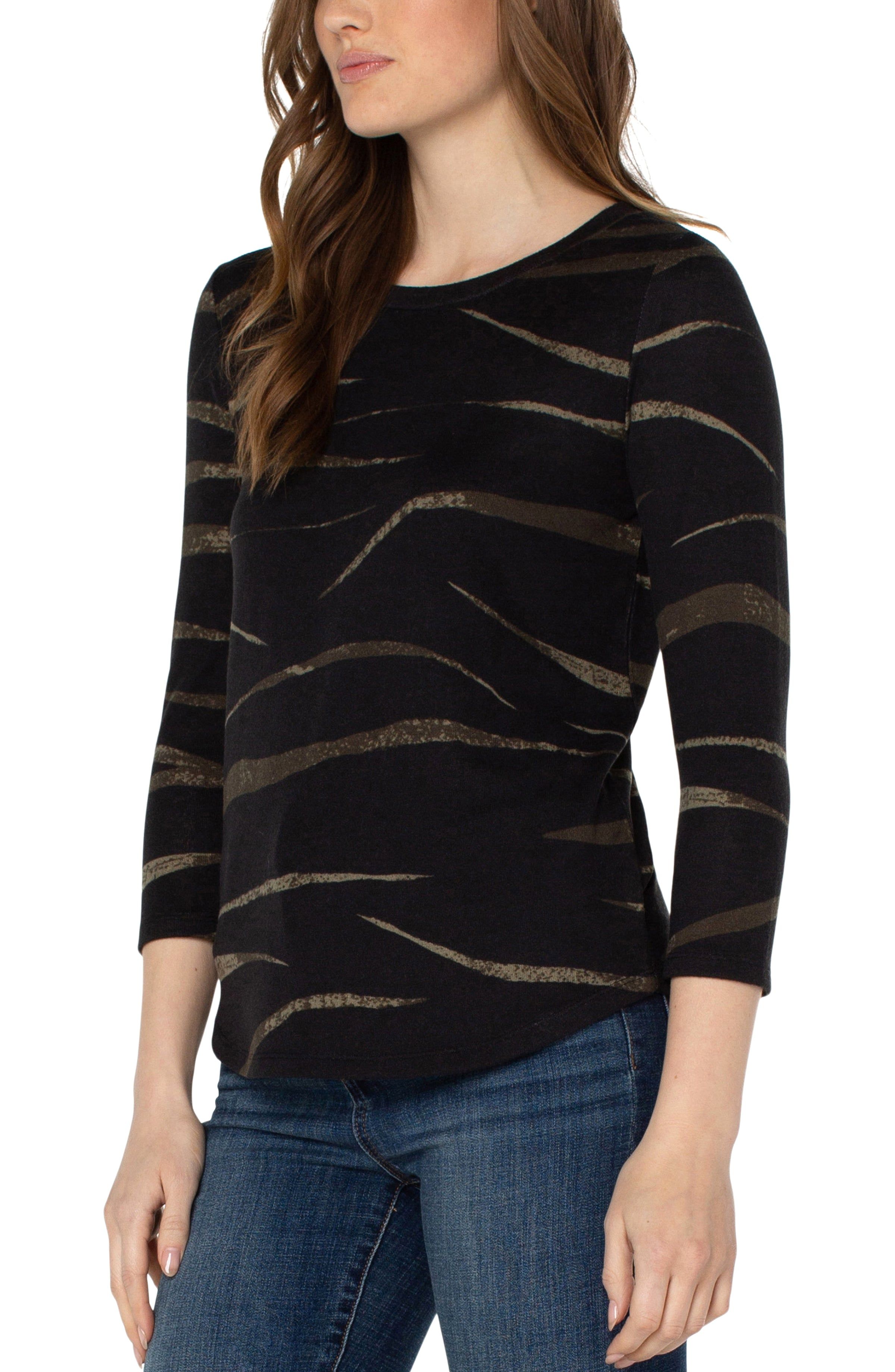 3/4 SLEEVE KNIT TEE sold by Liverpool Jeans Company product image thumbnail 3