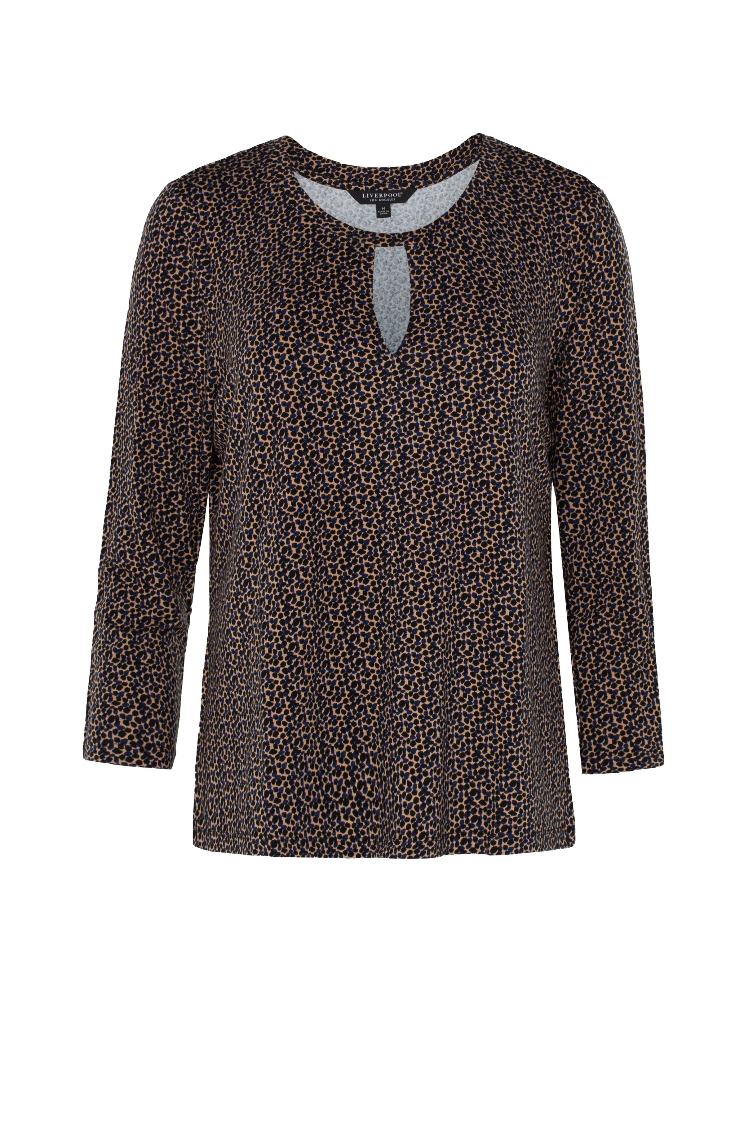 PETITE CREW NECK TOP WITH PLEATED FRONT sold by Liverpool Jeans Company product image thumbnail 3