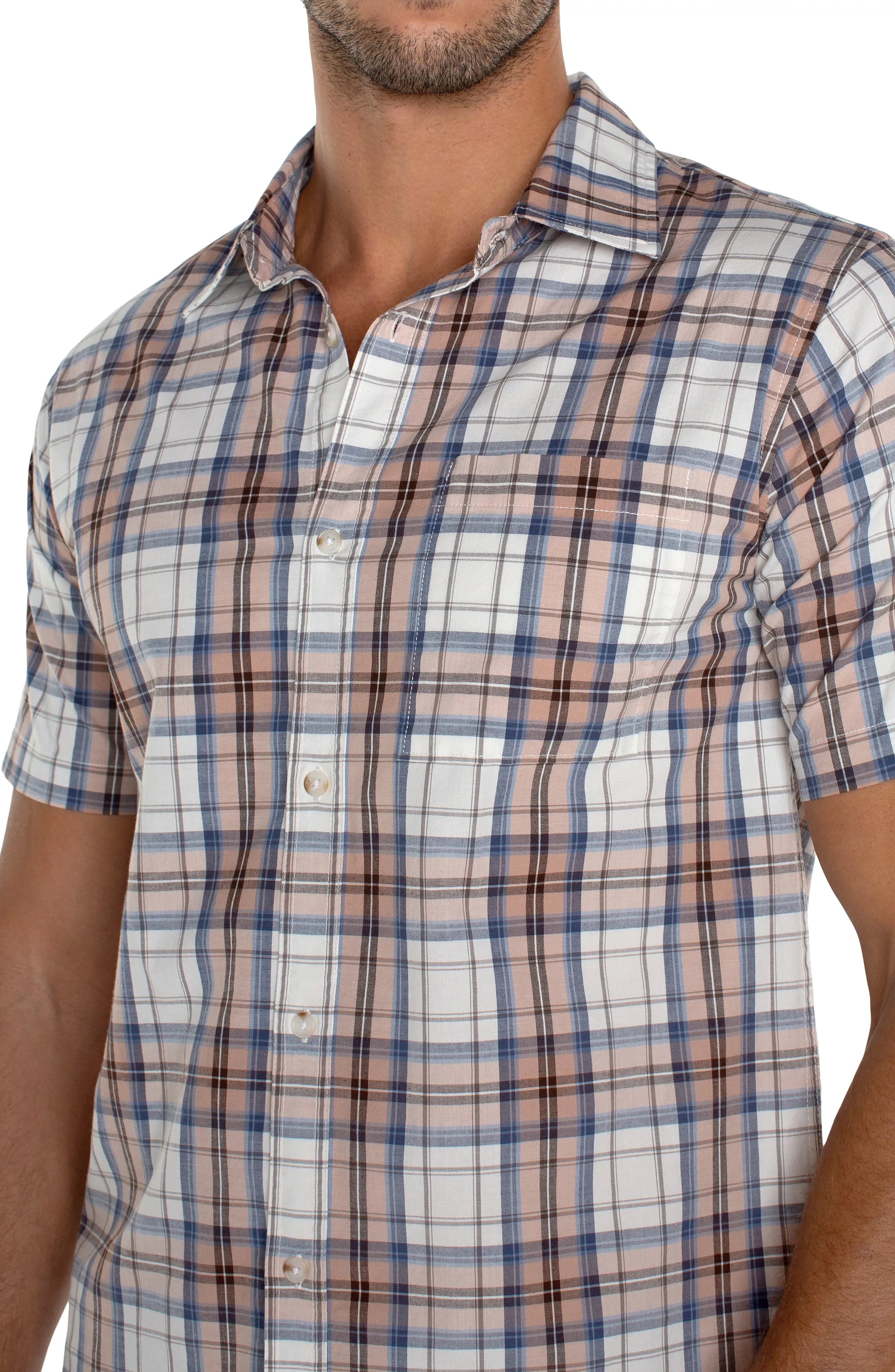 BUTTON UP SHORT SLEEVE SHIRT sold by Liverpool Jeans Company product image thumbnail 4