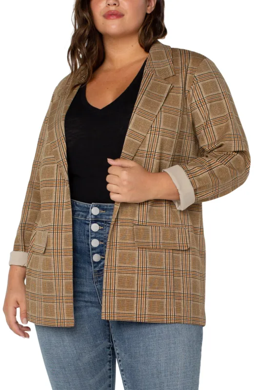 BOYFRIEND BLAZER WITH PRINCESS DART PATTERN KNIT sold by Liverpool Jeans Company
