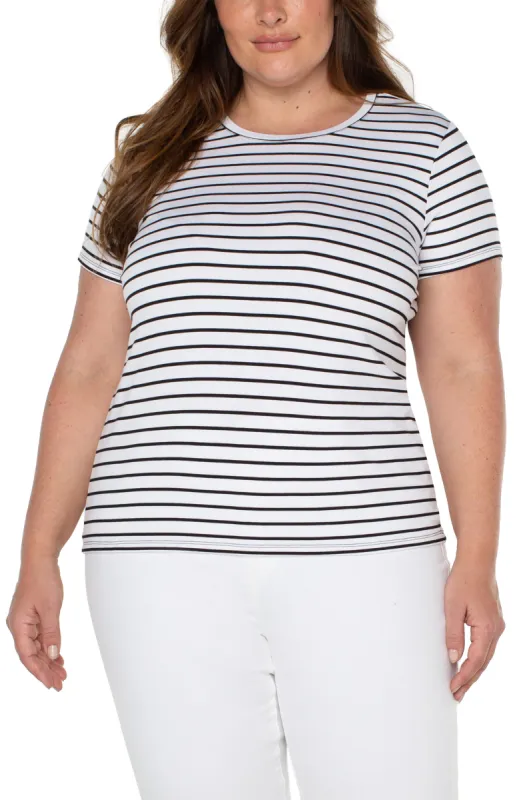 SLIM FIT CREW NECK KNIT TEE sold by Liverpool Jeans Company