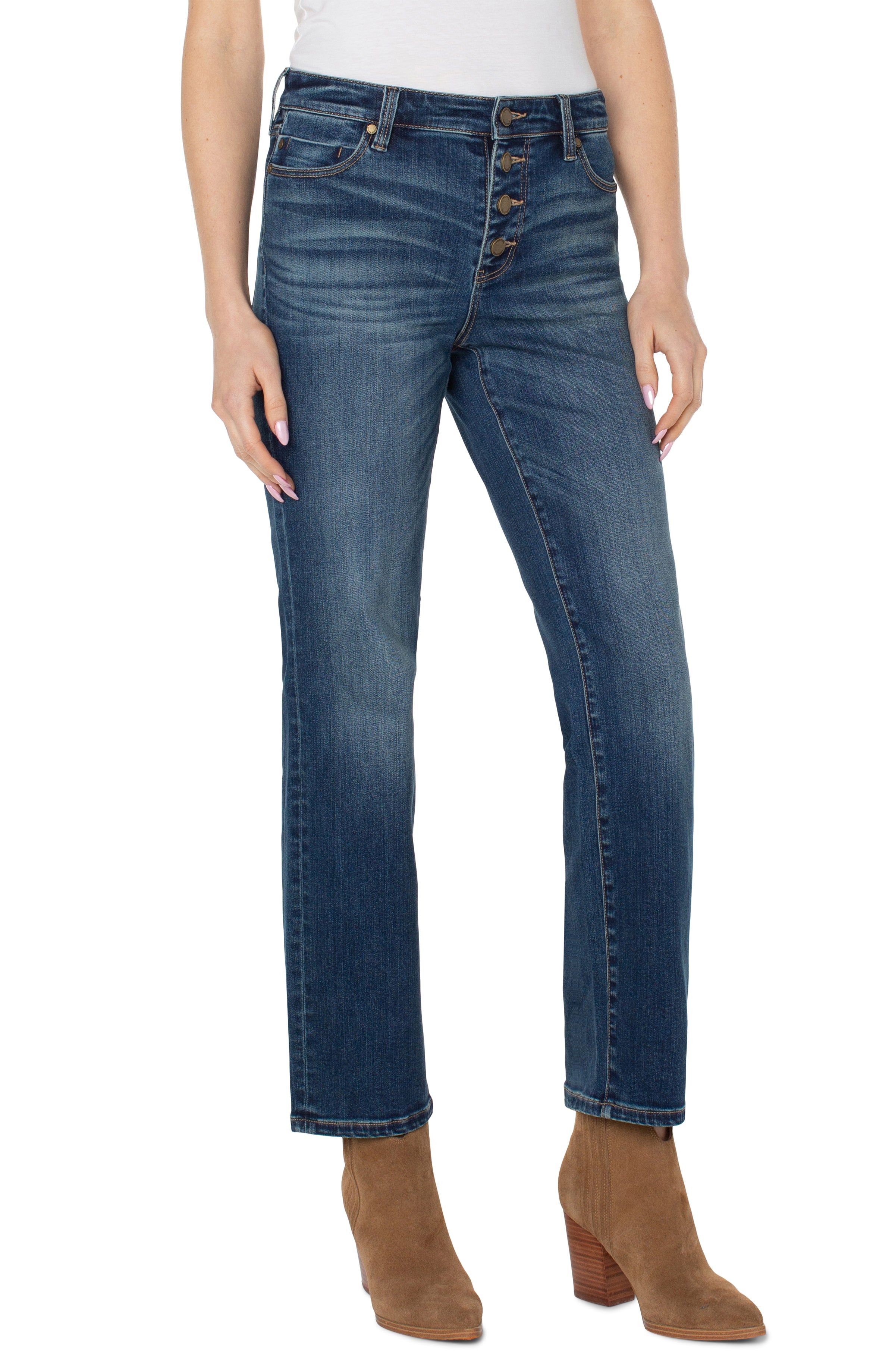 KENNEDY STRAIGHT WITH EXPOSED BUTTON FLY sold by Liverpool Jeans Company product image thumbnail 4