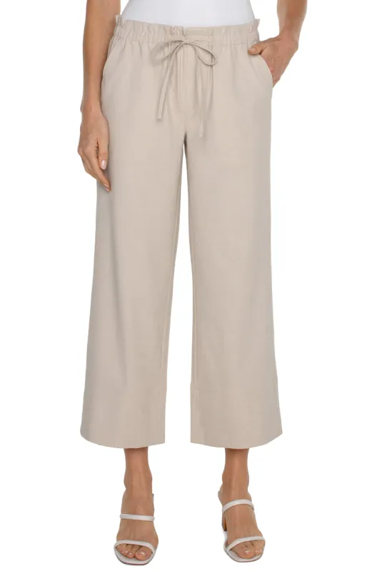 PULL-ON TIE WAIST WIDE LEG ANKLE sold by Liverpool Jeans Company
