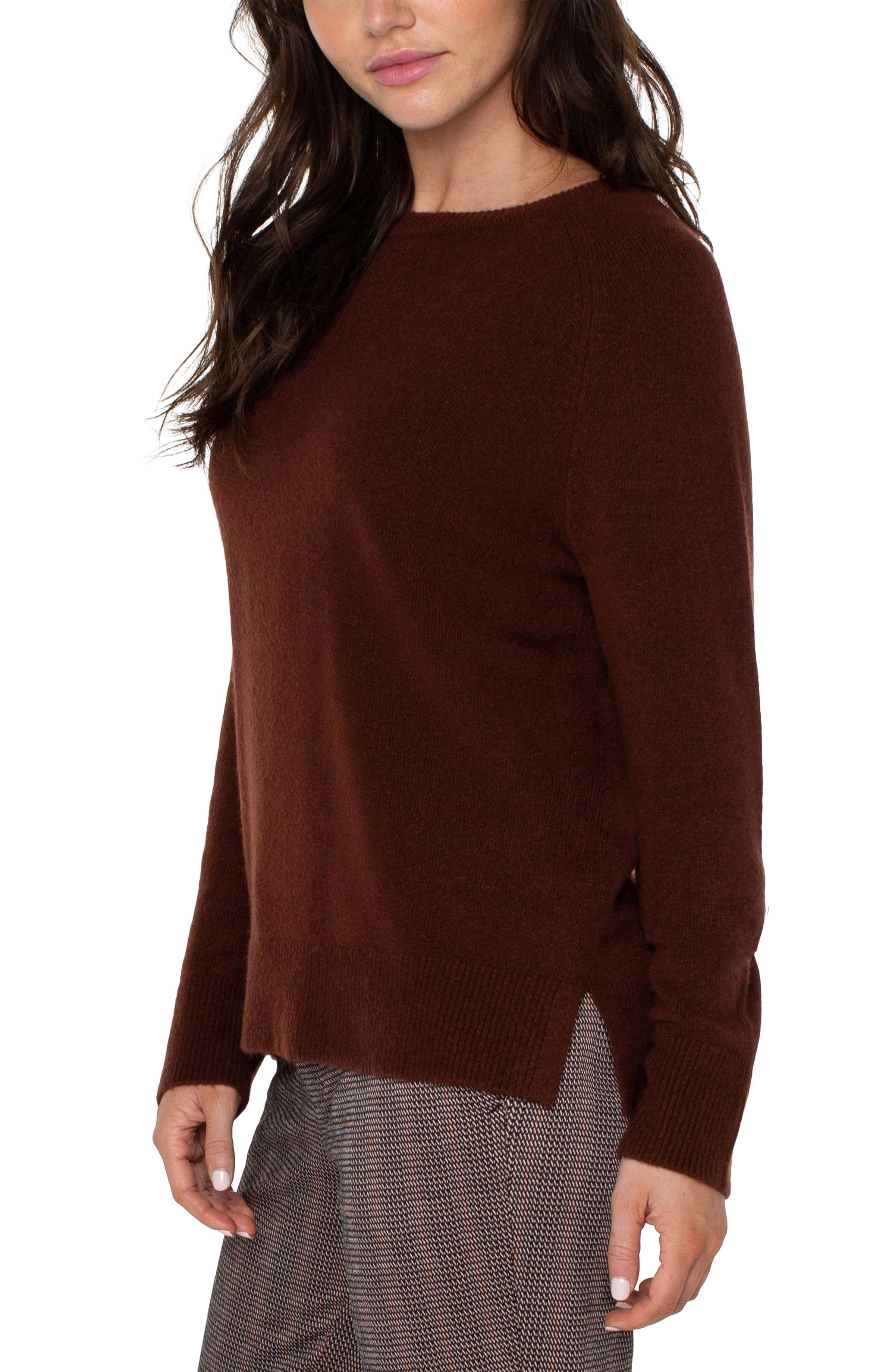 RAGLAN SWEATER WITH SIDE SLITS sold by Liverpool Jeans Company product image thumbnail 2